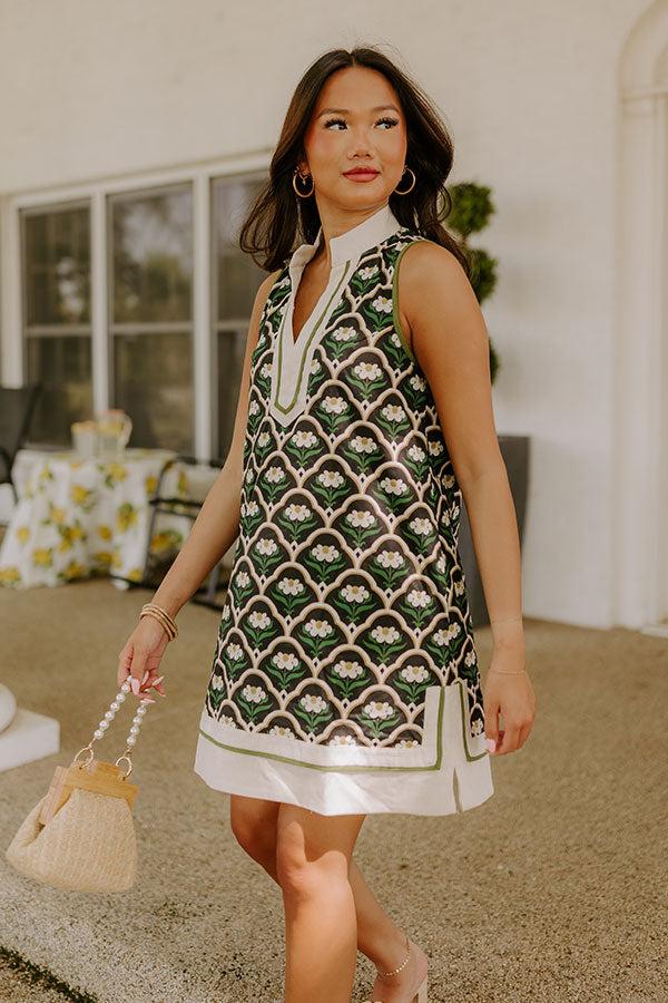 Lively Laughs Floral Mini Dress in Black Product Image