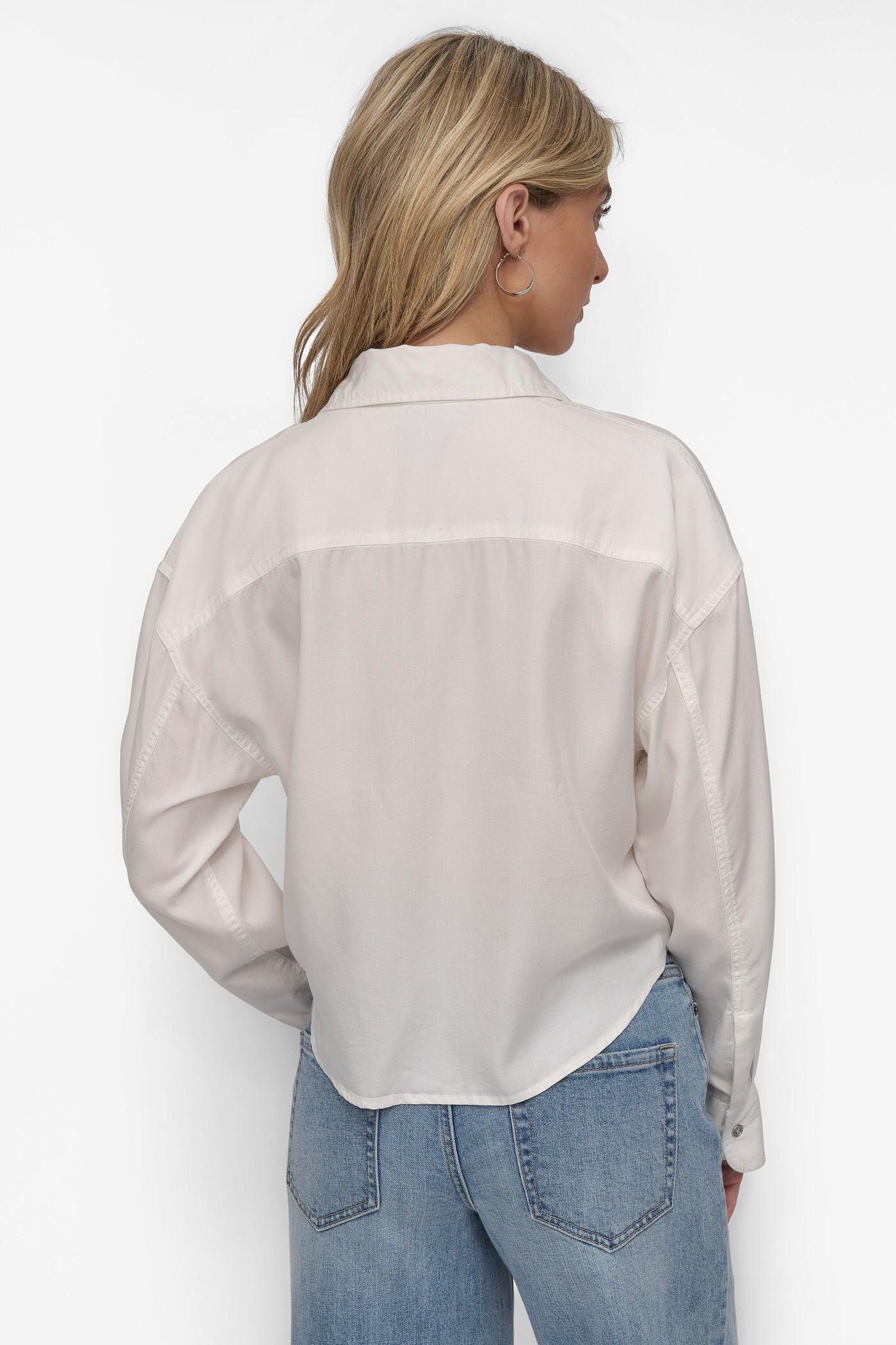 CROPPED BUTTON FRONT SHIRT Product Image