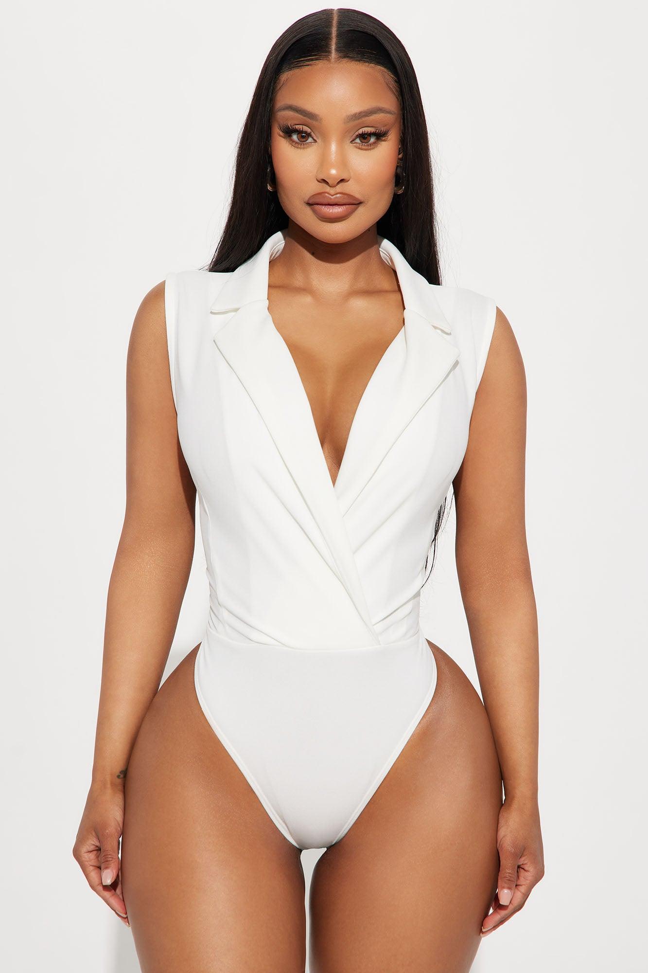 Office Baddie Bodysuit - Ivory Product Image