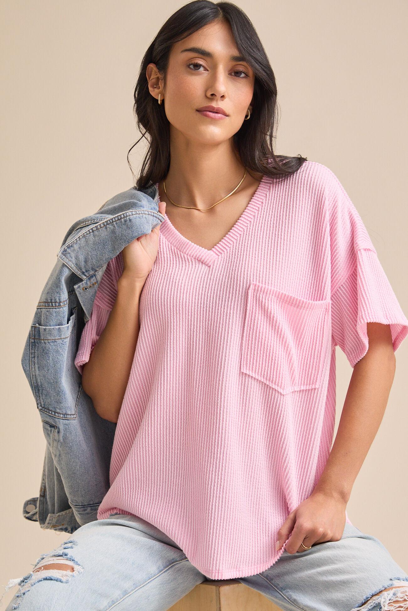 Alessia Ribbed Tunic Top Product Image