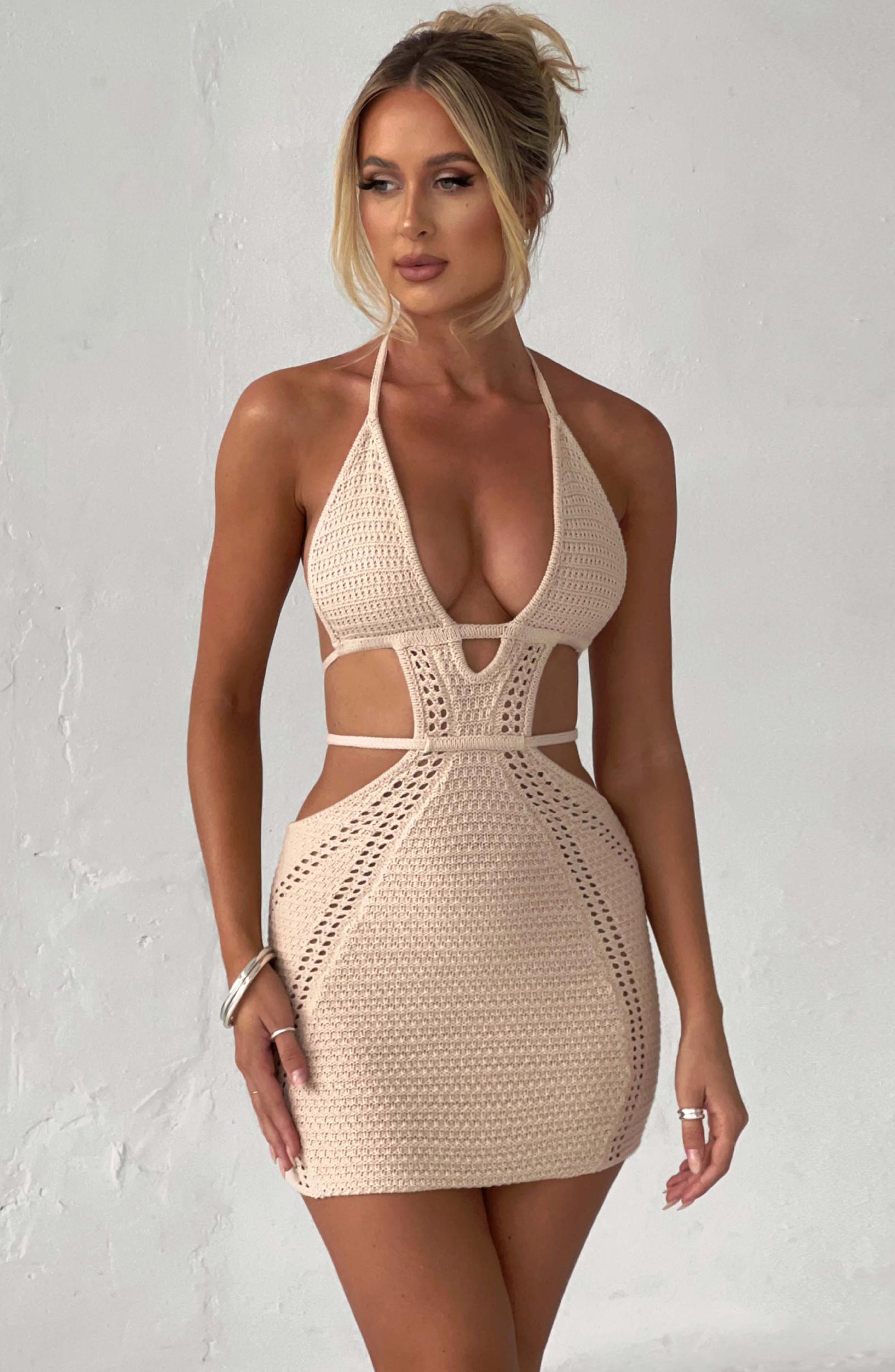 Selena Mini Dress - Cream Product Image