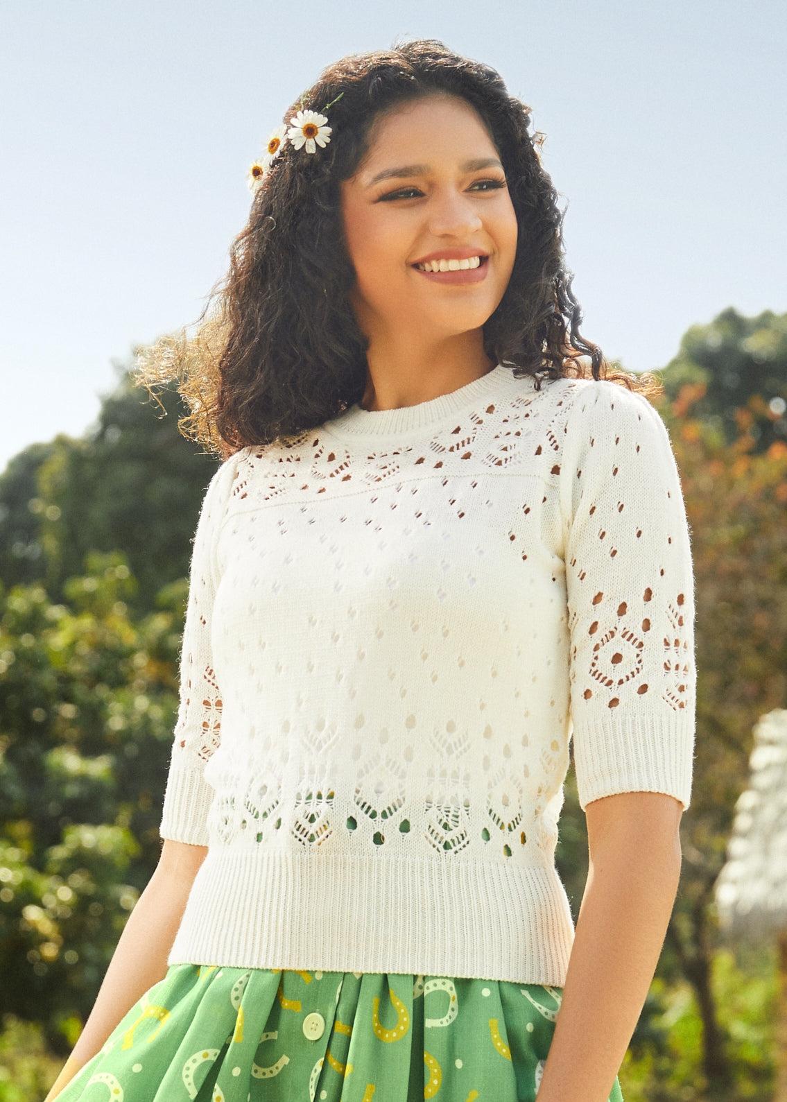 A Dash of Darling Short Sleeve Pullover Sweater Product Image