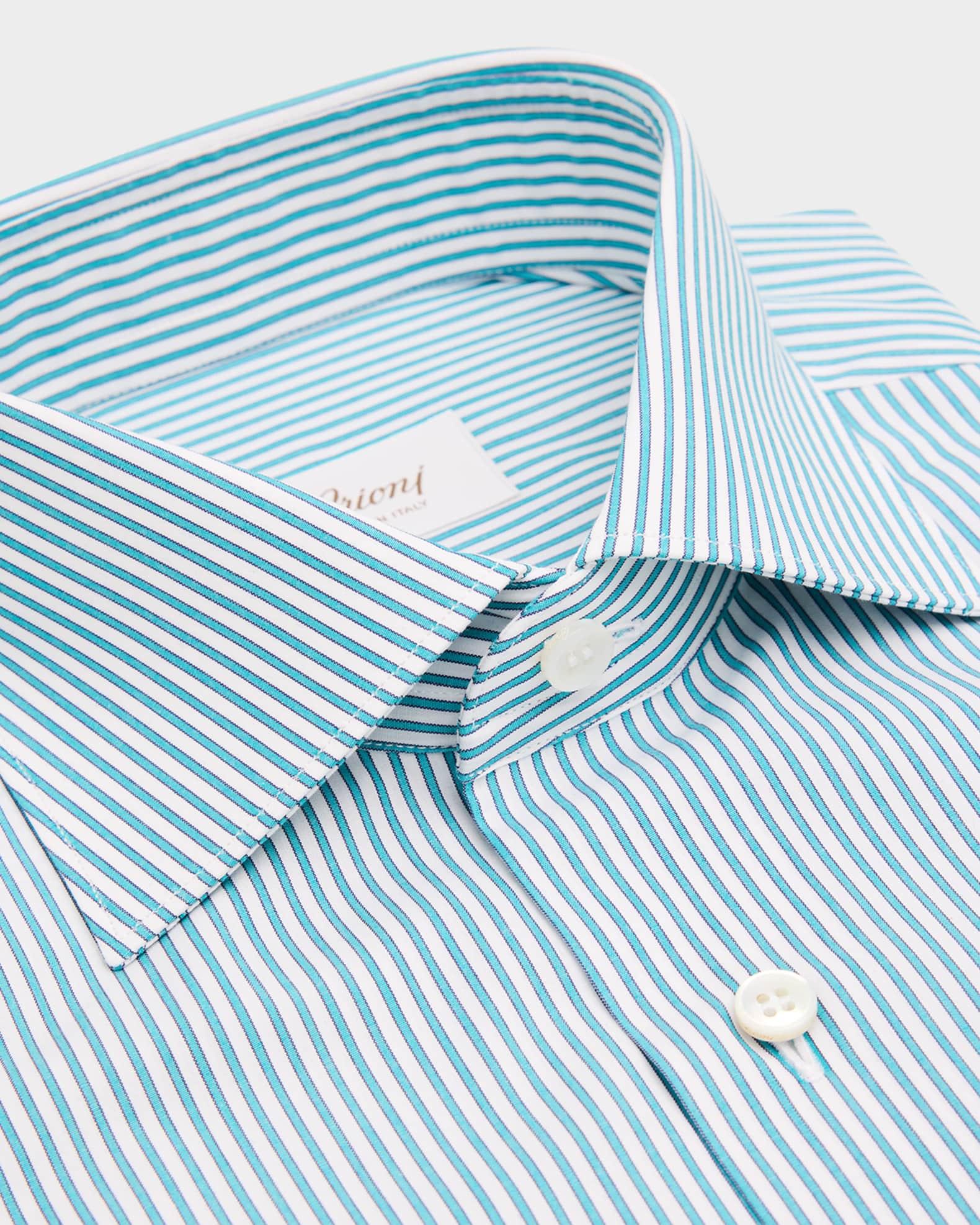 Men's Cotton Thin Stripe Dress Shirt Product Image