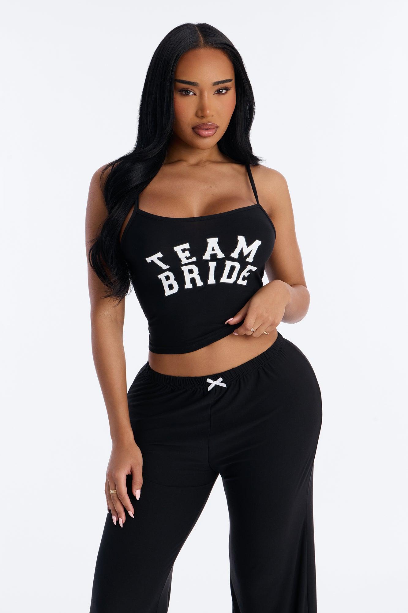 Team Bride Boarding PJ Set - Black Female Product Image