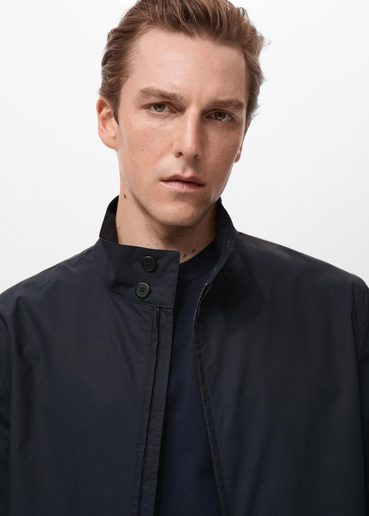 100% cotton bomber jacket - Men | MANGO USA Product Image