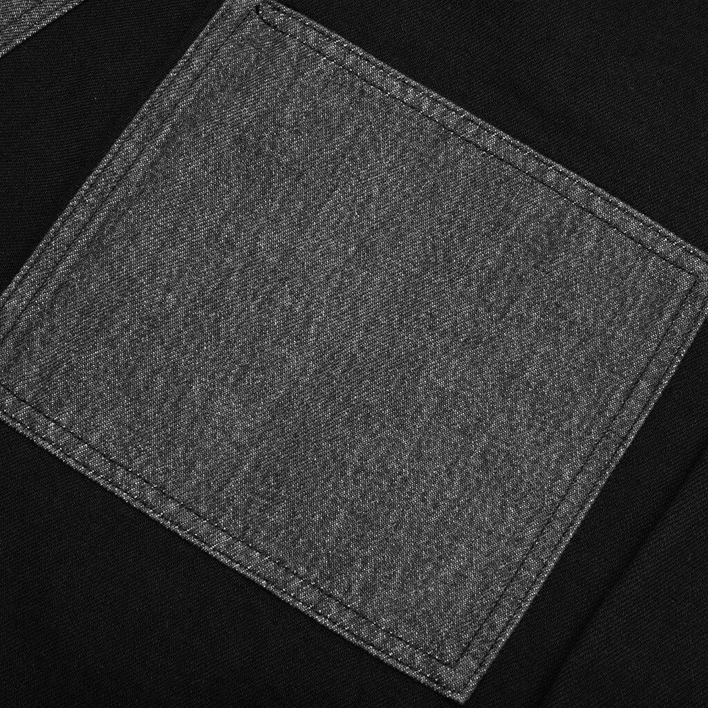 Patchwork Overshirt - Black Male Product Image