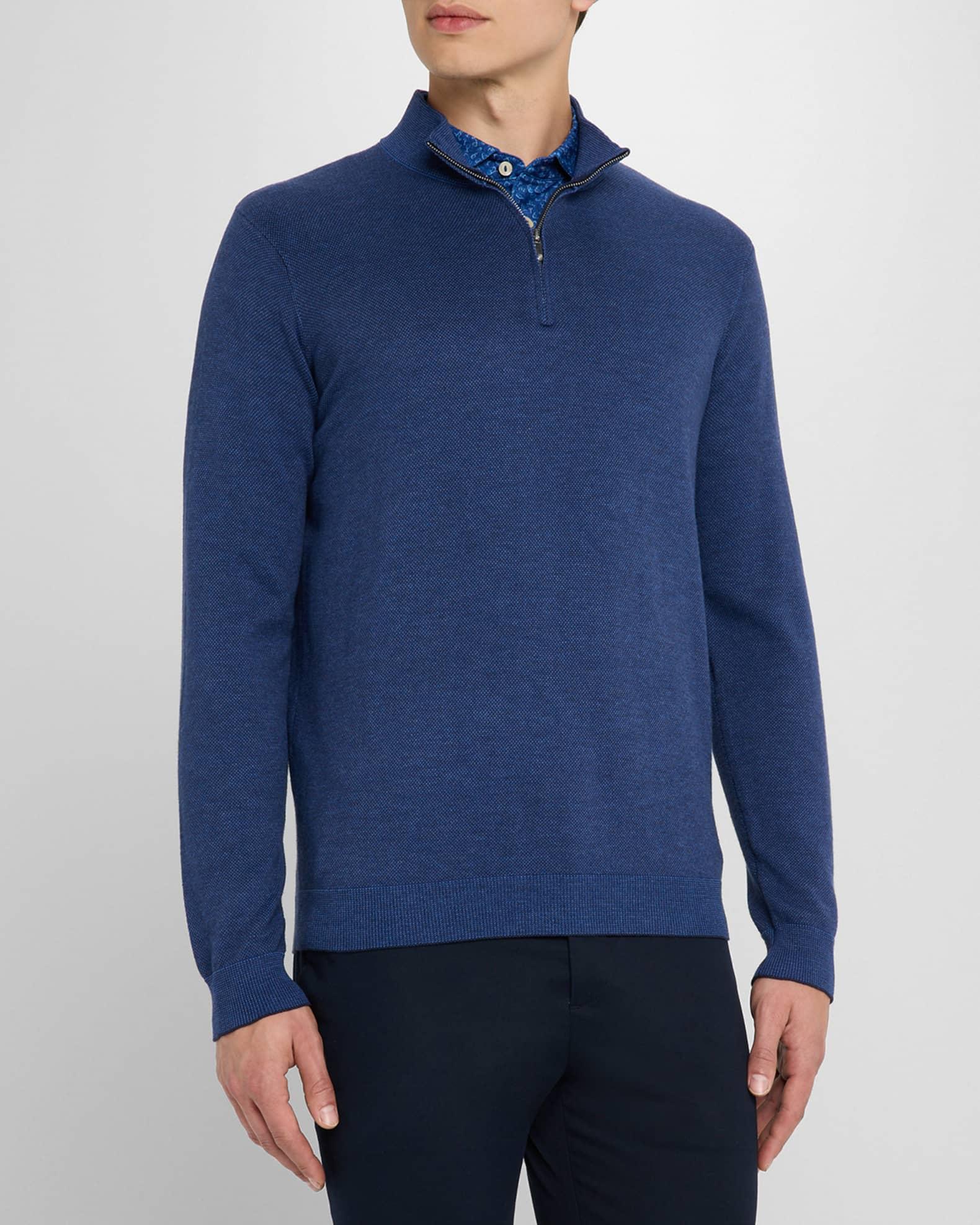 Men's Birdseye Knit Quarter-Zip Sweater Product Image