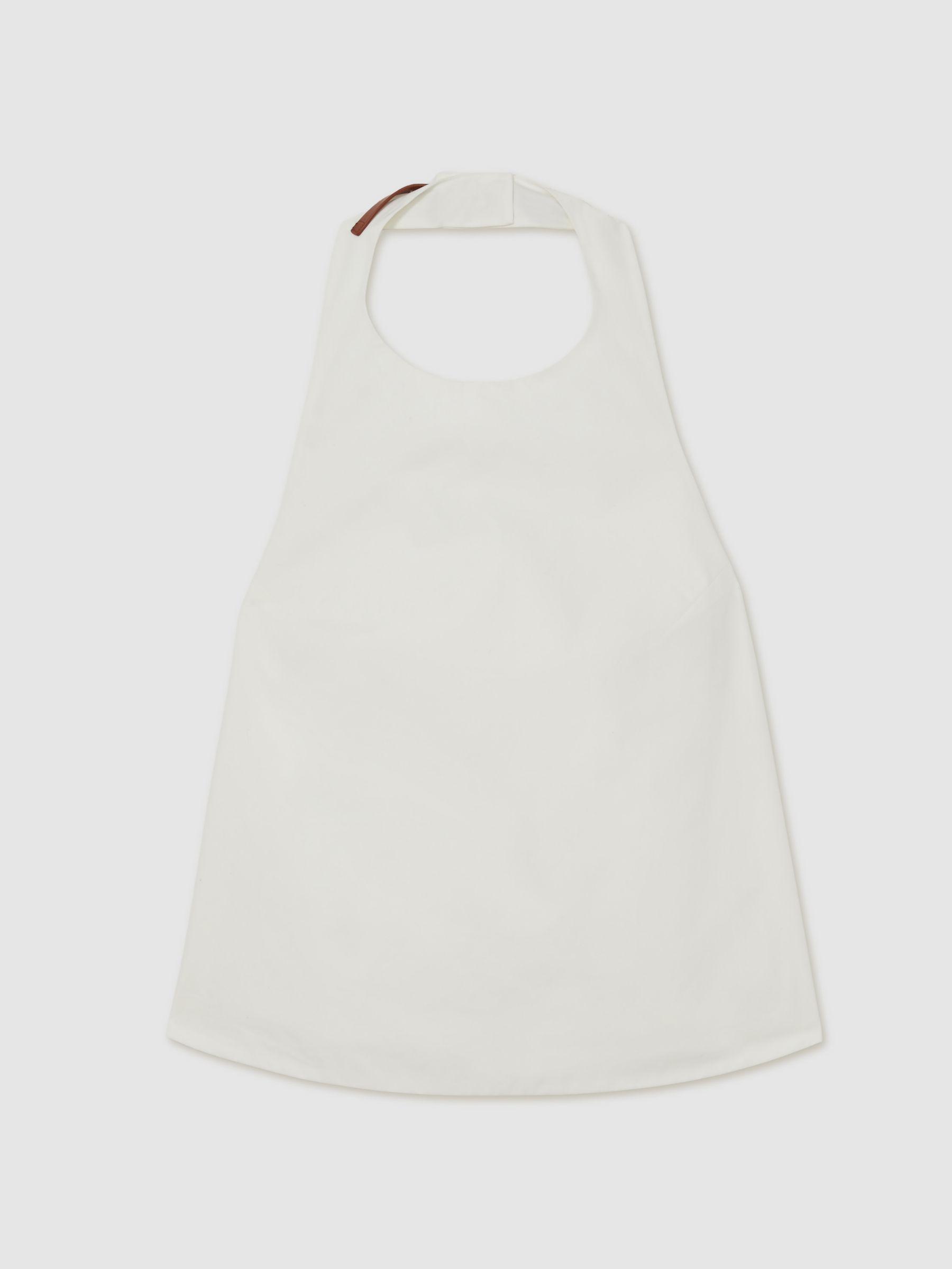 Cotton Belt-Halterneck Top in Ivory Product Image