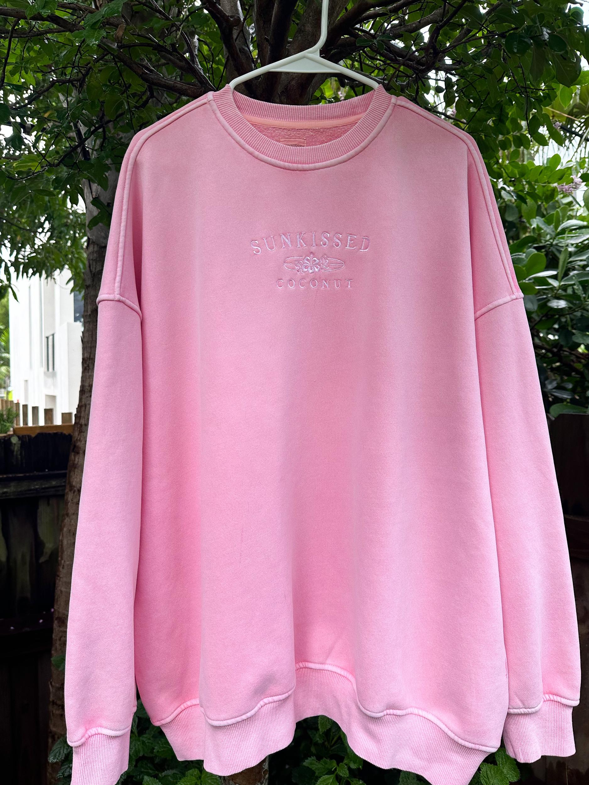 Sunkissedcoconut Vintage Washed Embroider Logo Sweatshirt Product Image