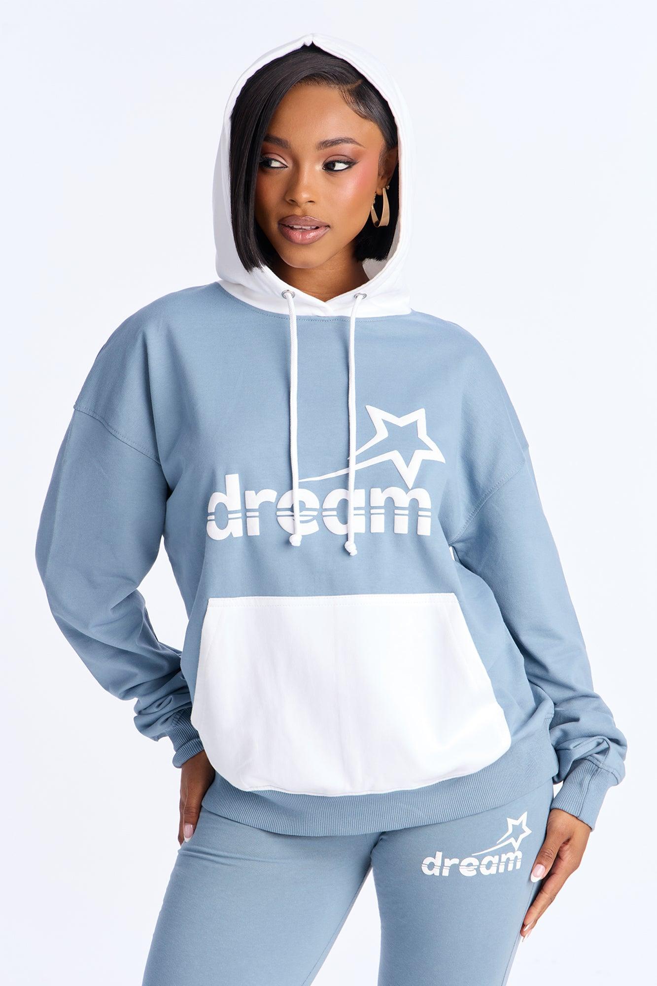 Dream Big Hoodie Pant Set - Slate Blue Female Product Image