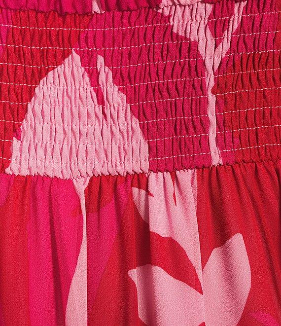 Sugarlips Plus Mila Floral Printed Puffed Sleeve Maxi Dress Product Image