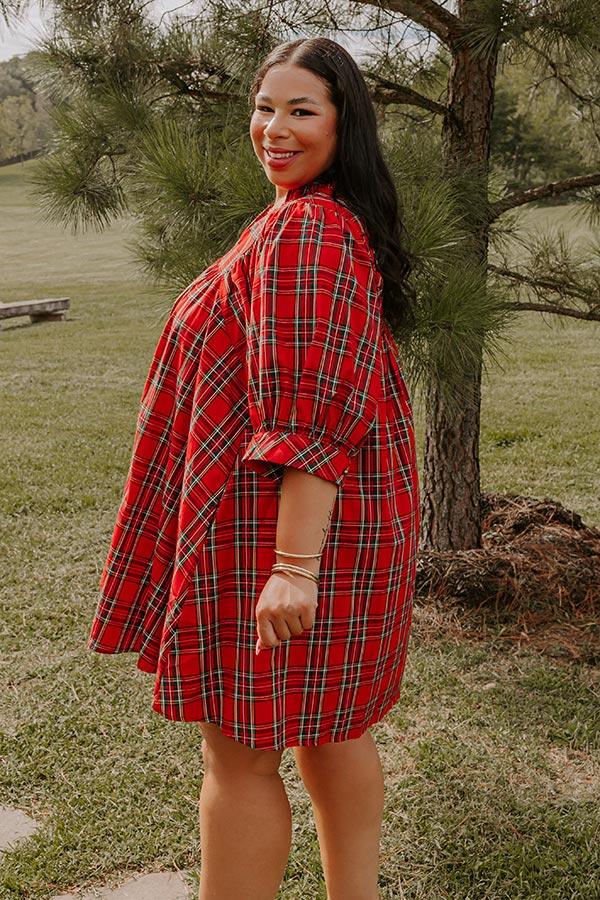 Cheerful Energy Plaid Mini Dress Curves Product Image