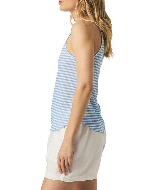 Splendid Marina Knit Stripe Print Crew Neck Sleeveless Tank Product Image