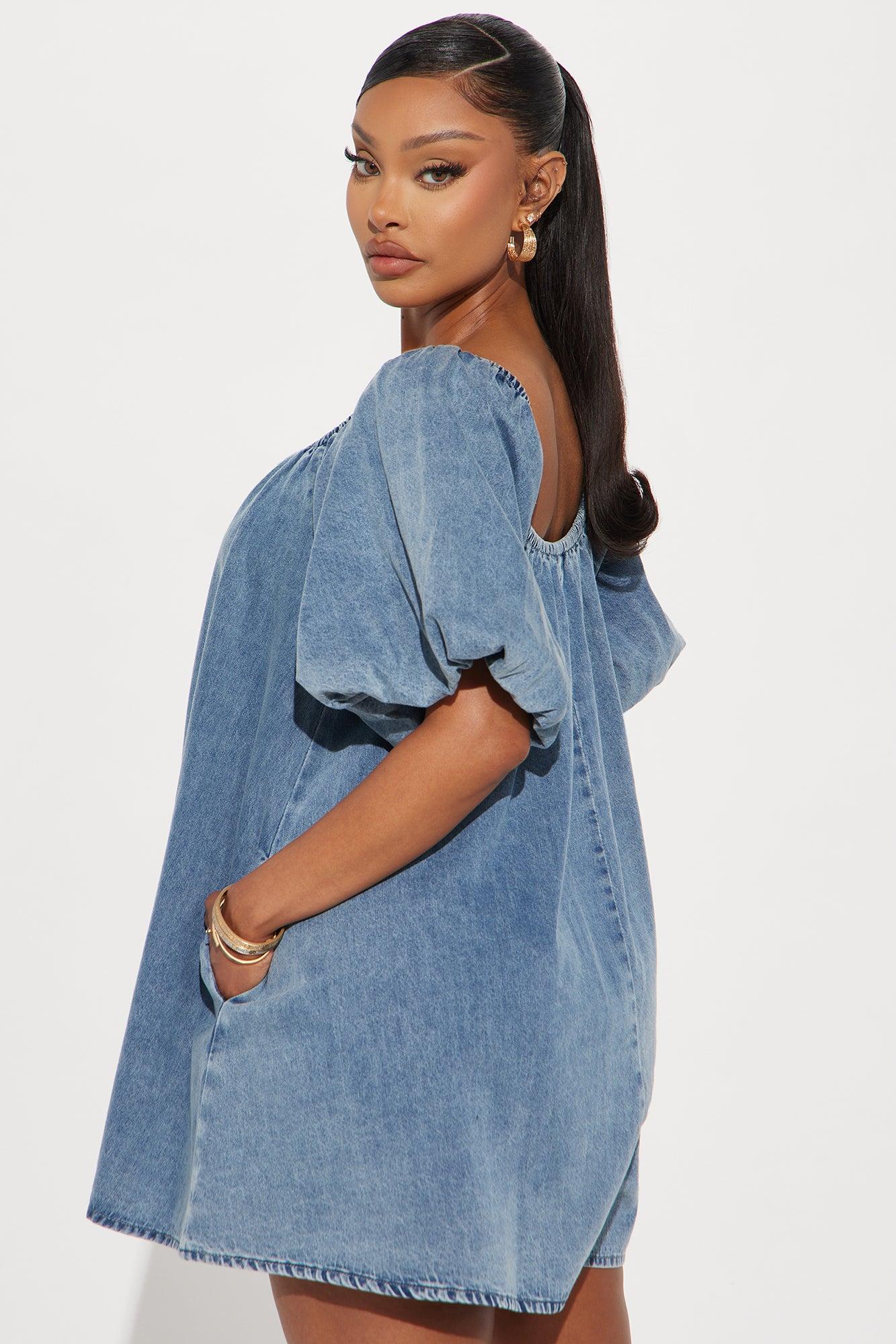 Mimi Denim Romper - Light Wash Product Image