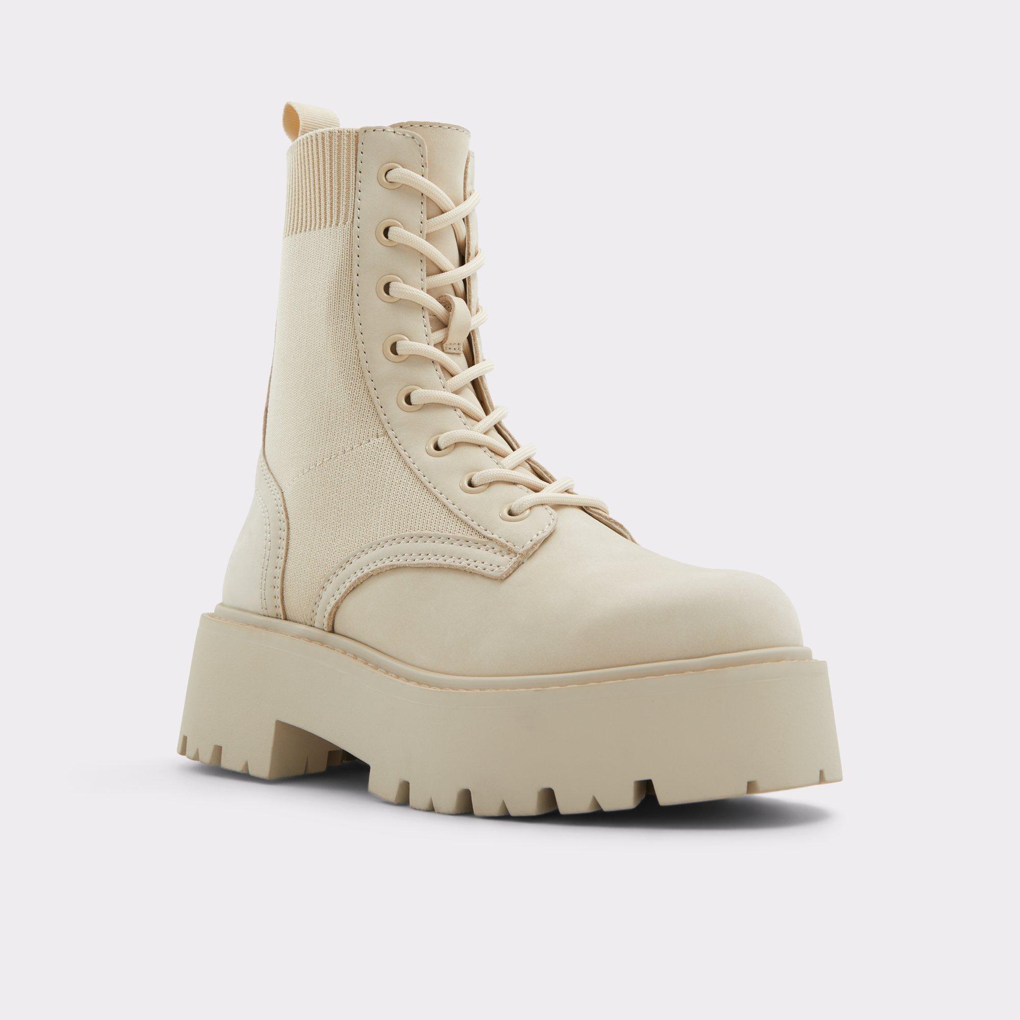 Talaleryknit Beige Women's Combat boots | ALDO US Product Image