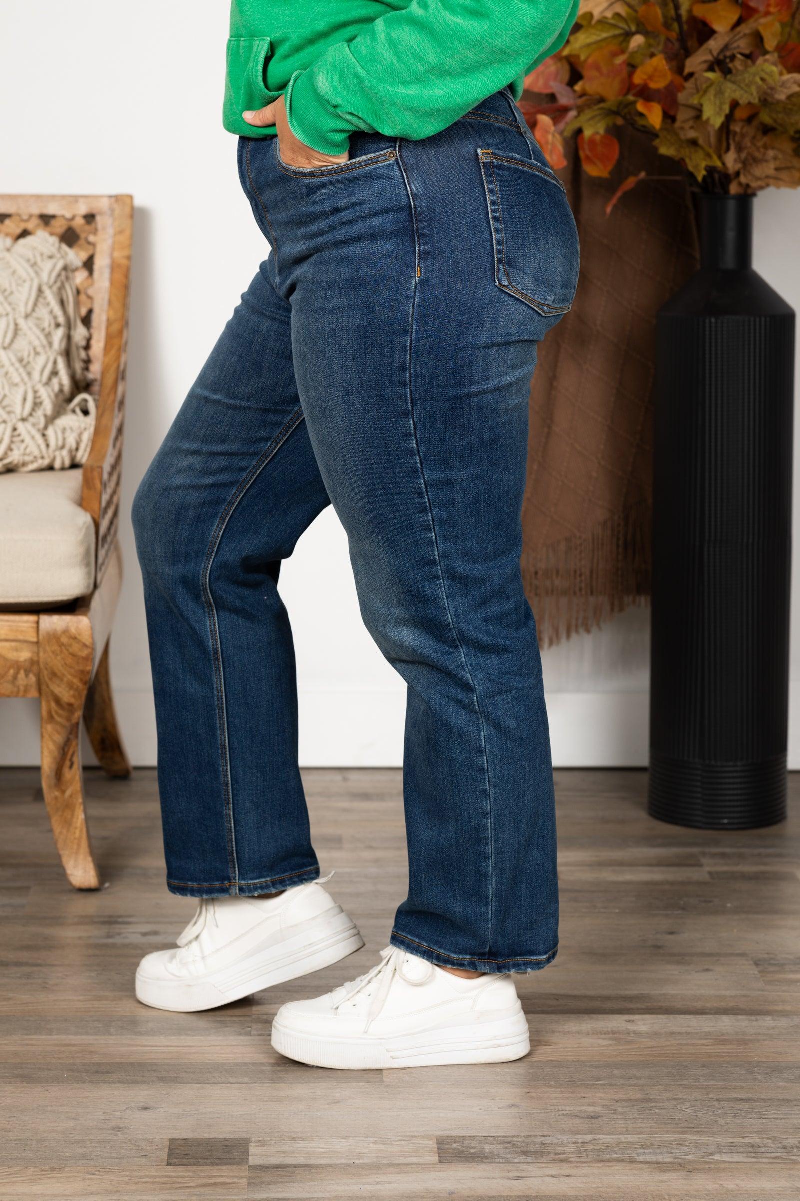 Mica Fleece Lined Straight Leg Jeans Product Image