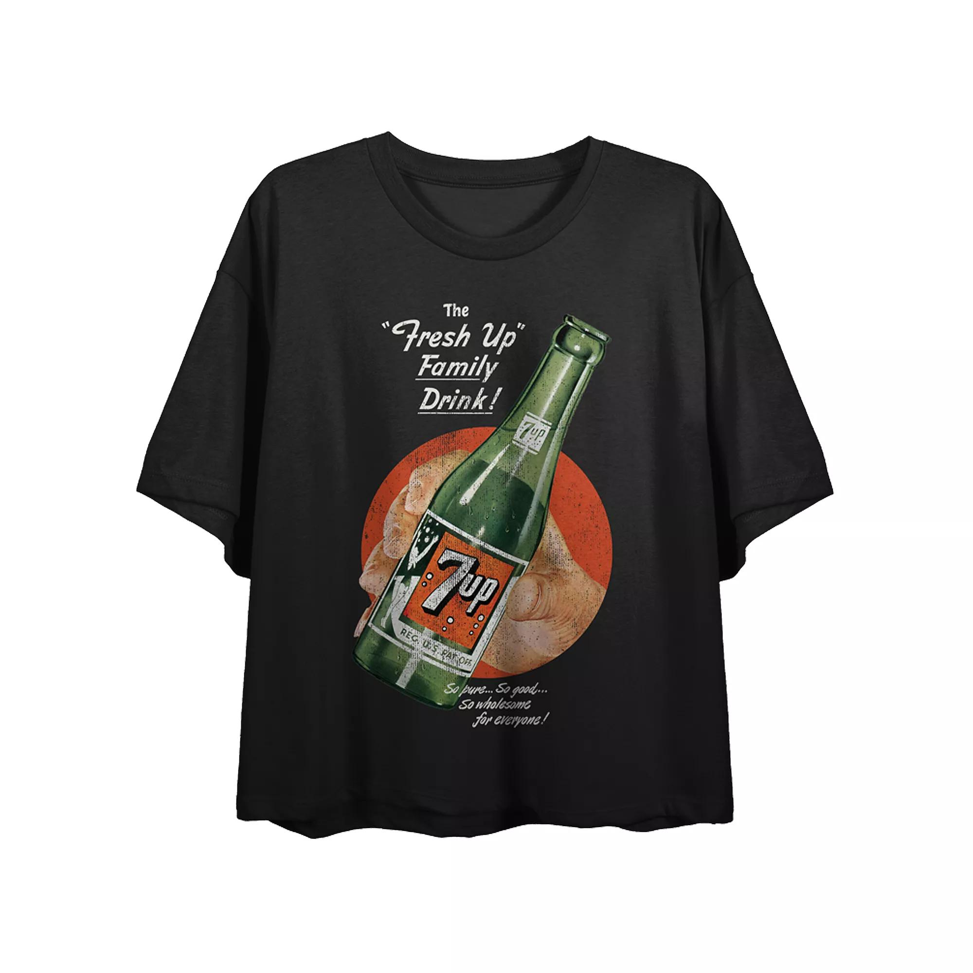 Juniors' 7UP The "Fresh Up" Family Drink Retro Flowy Graphic Tee, Women's,  Product Image