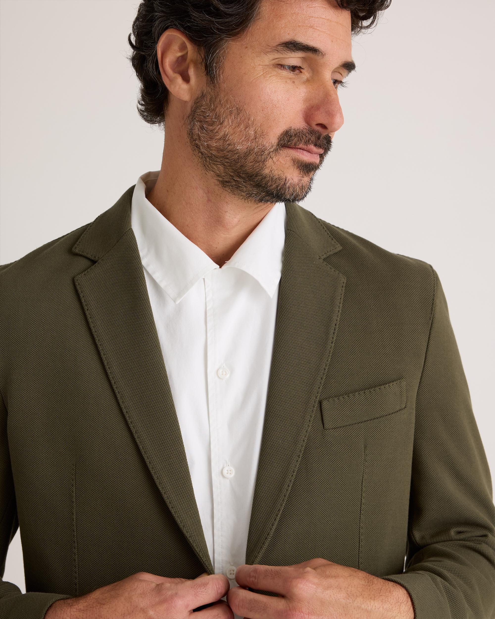 Quince | Men's Cotton Pique Knit Blazer Size XL, Organic Cotton Product Image