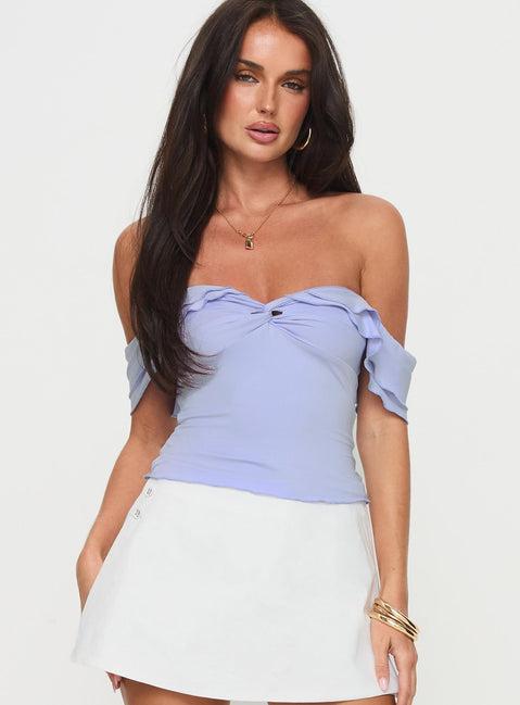 Flutter & Frills Top Lilac Product Image