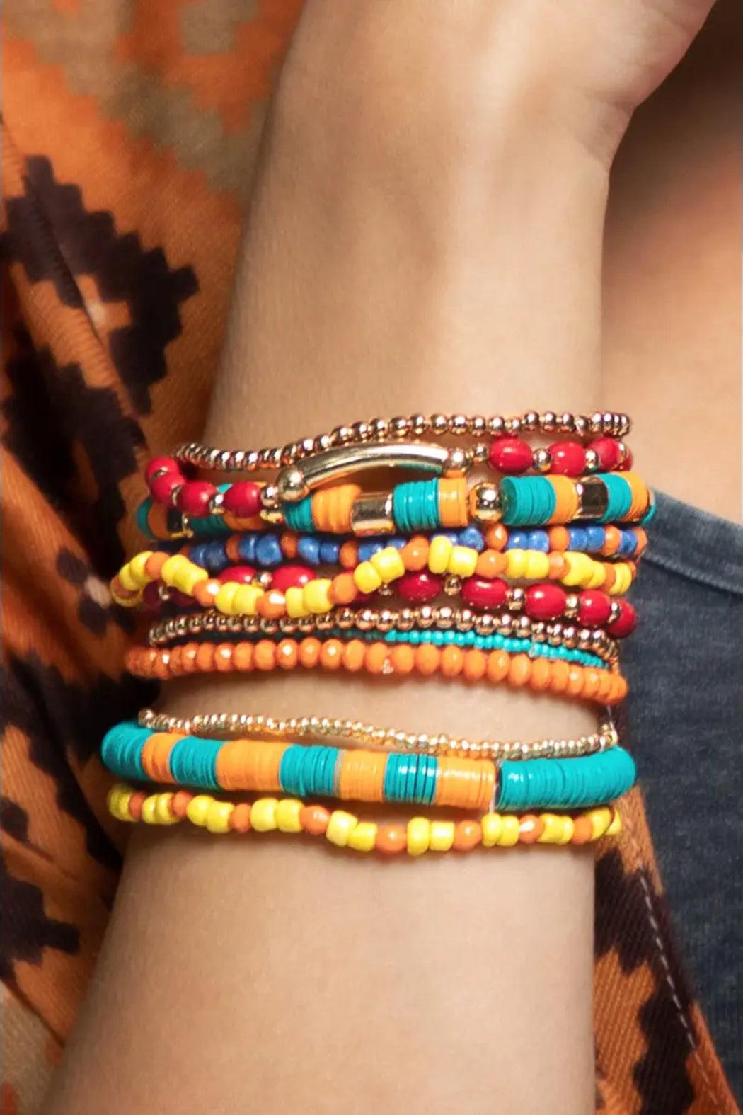 12 Set Multi Layered Beaded Bracelet Product Image