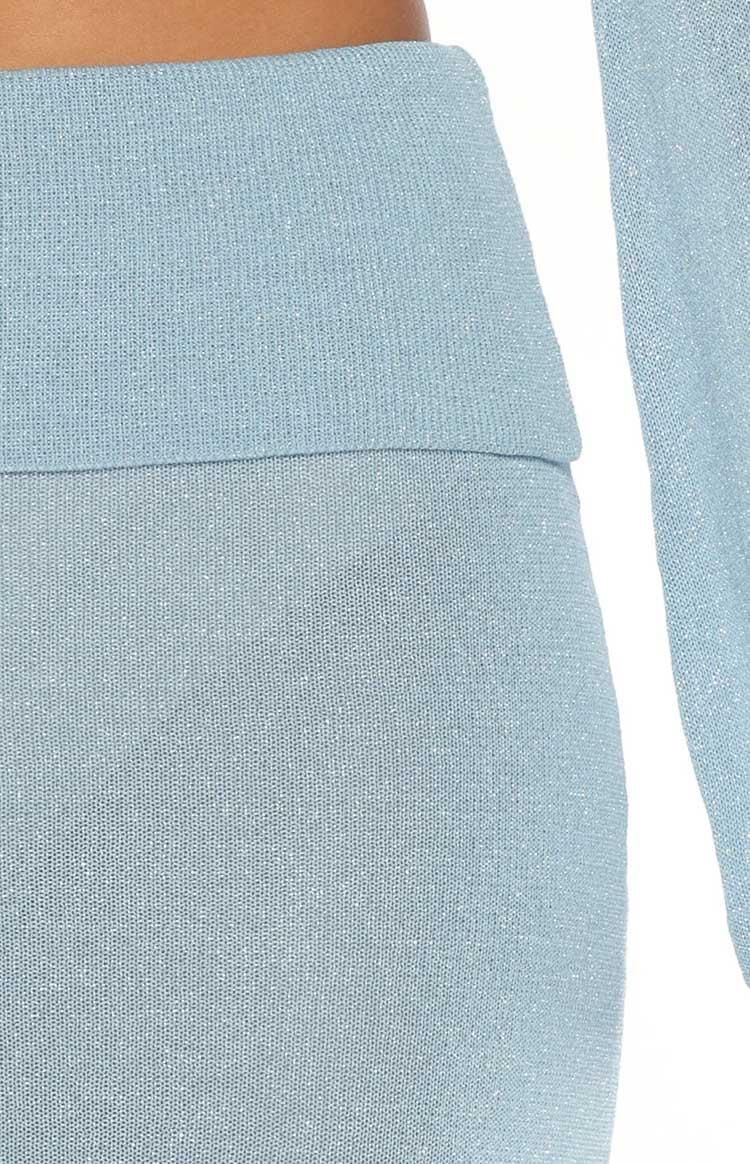 Simona Blue Maxi Knit Skirt Product Image