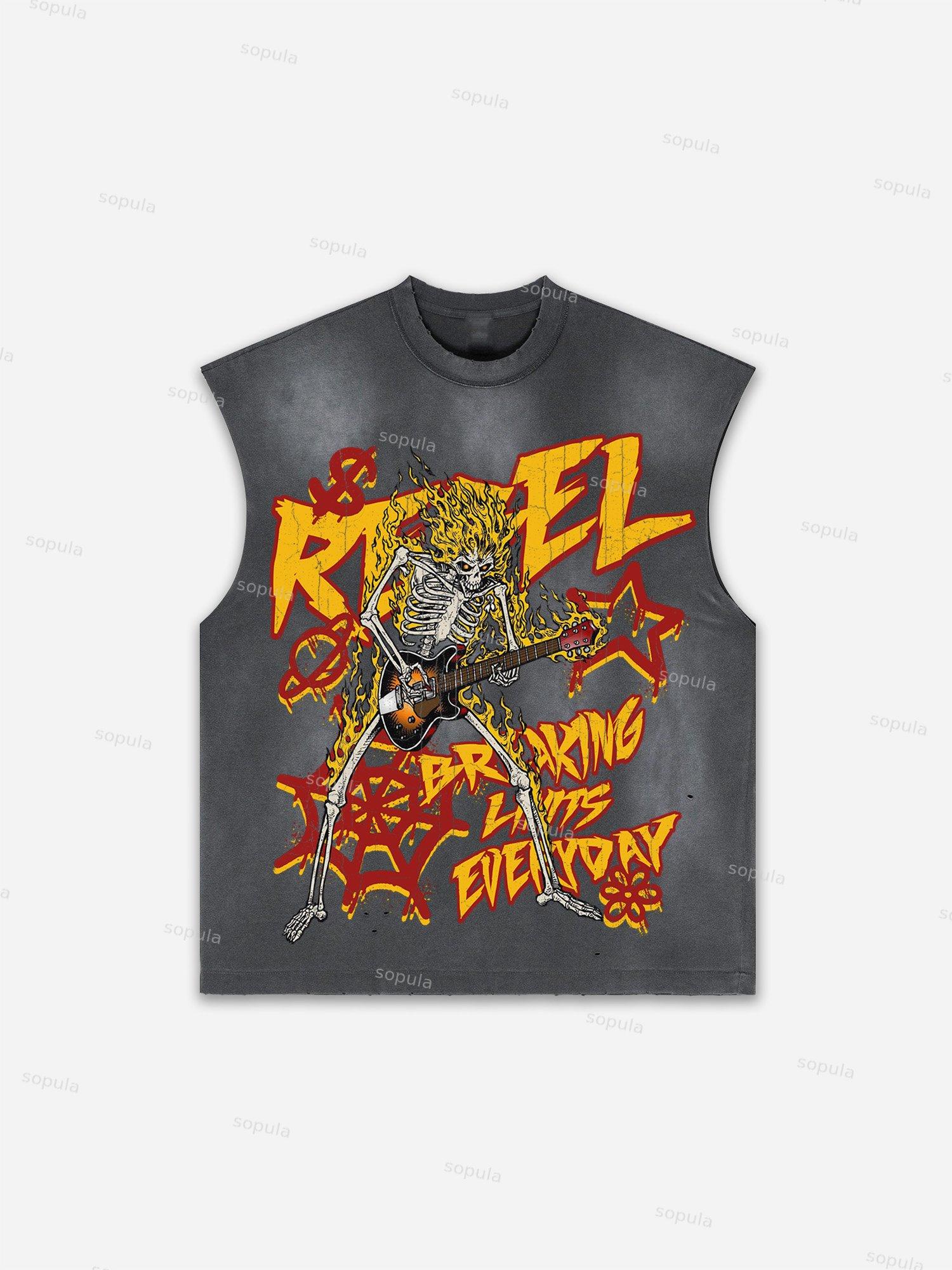 Basketball Dreams Boys Print Distressed Tank Top Product Image