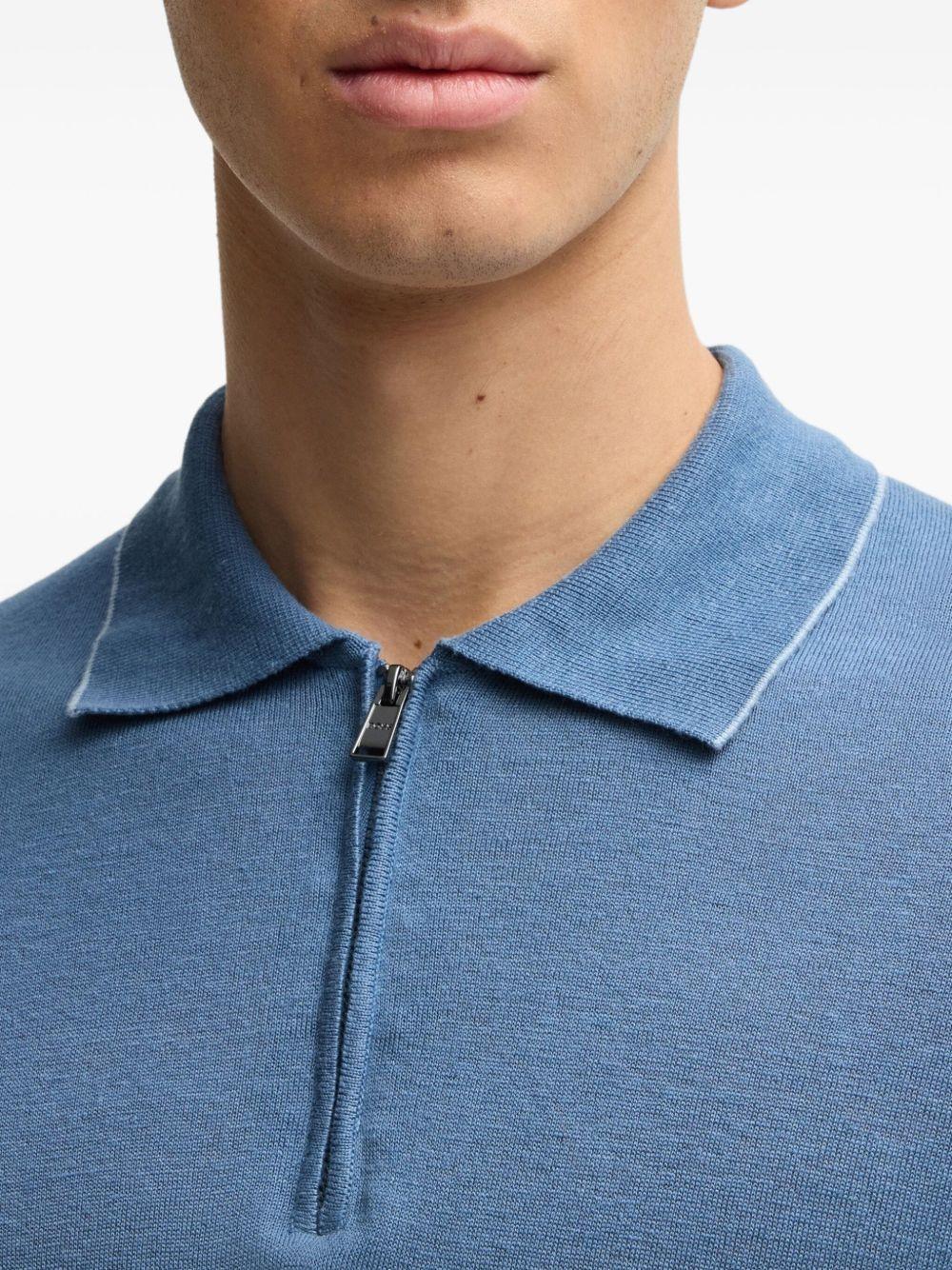 half-zip short-sleeve polo shirt Product Image