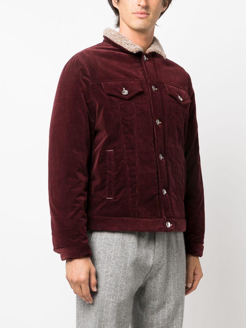 corduroy shearling-lining shirt jacket Product Image