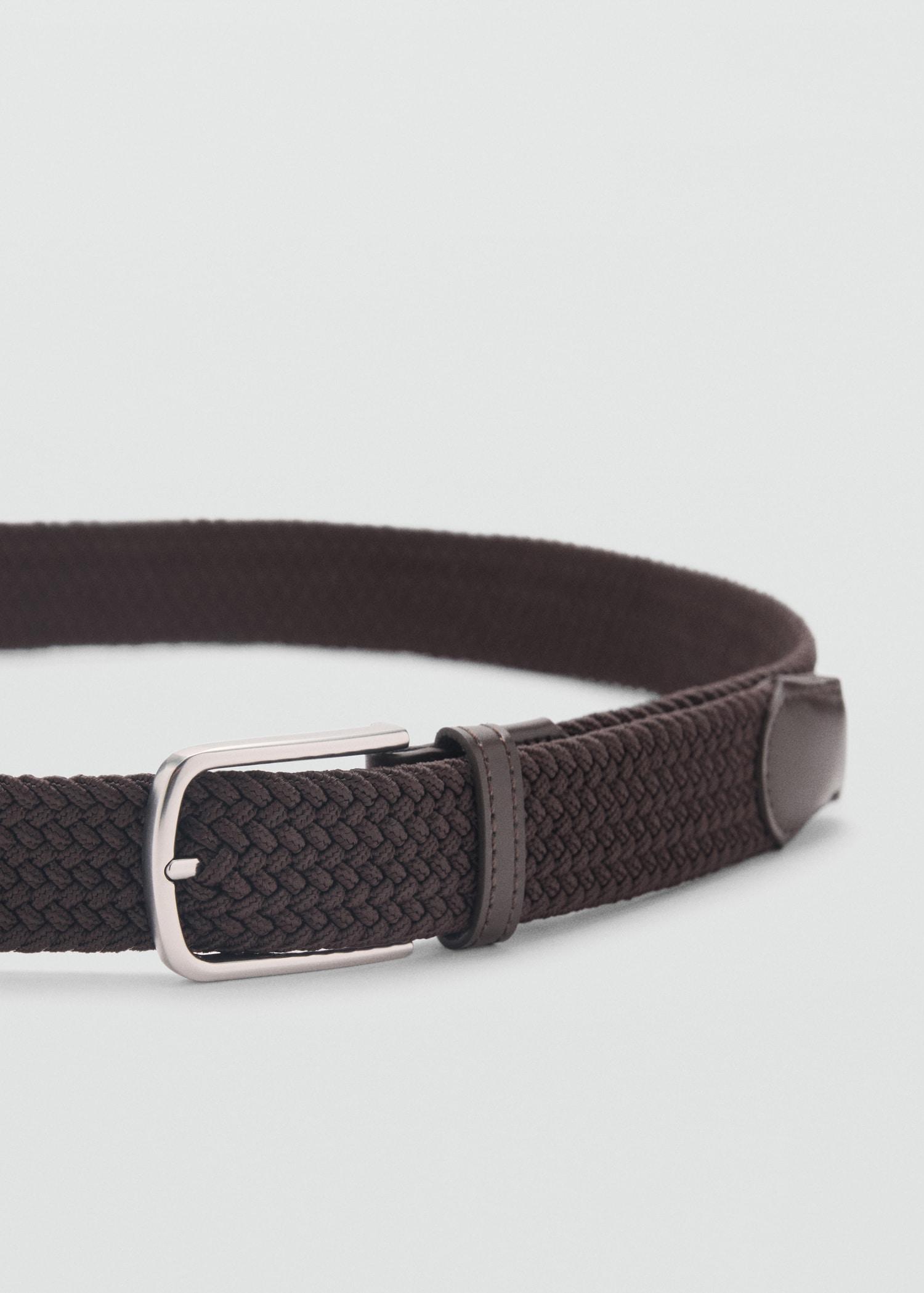 Braided elastic belt - Men | MANGO USA Product Image