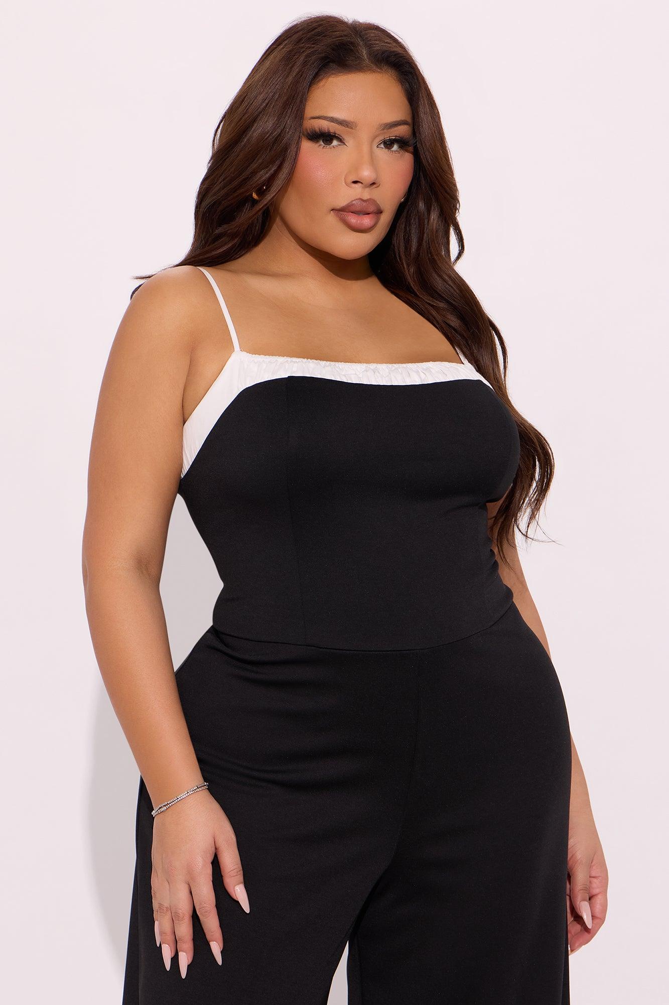 Fine Wine Jumpsuit - Black/White Product Image