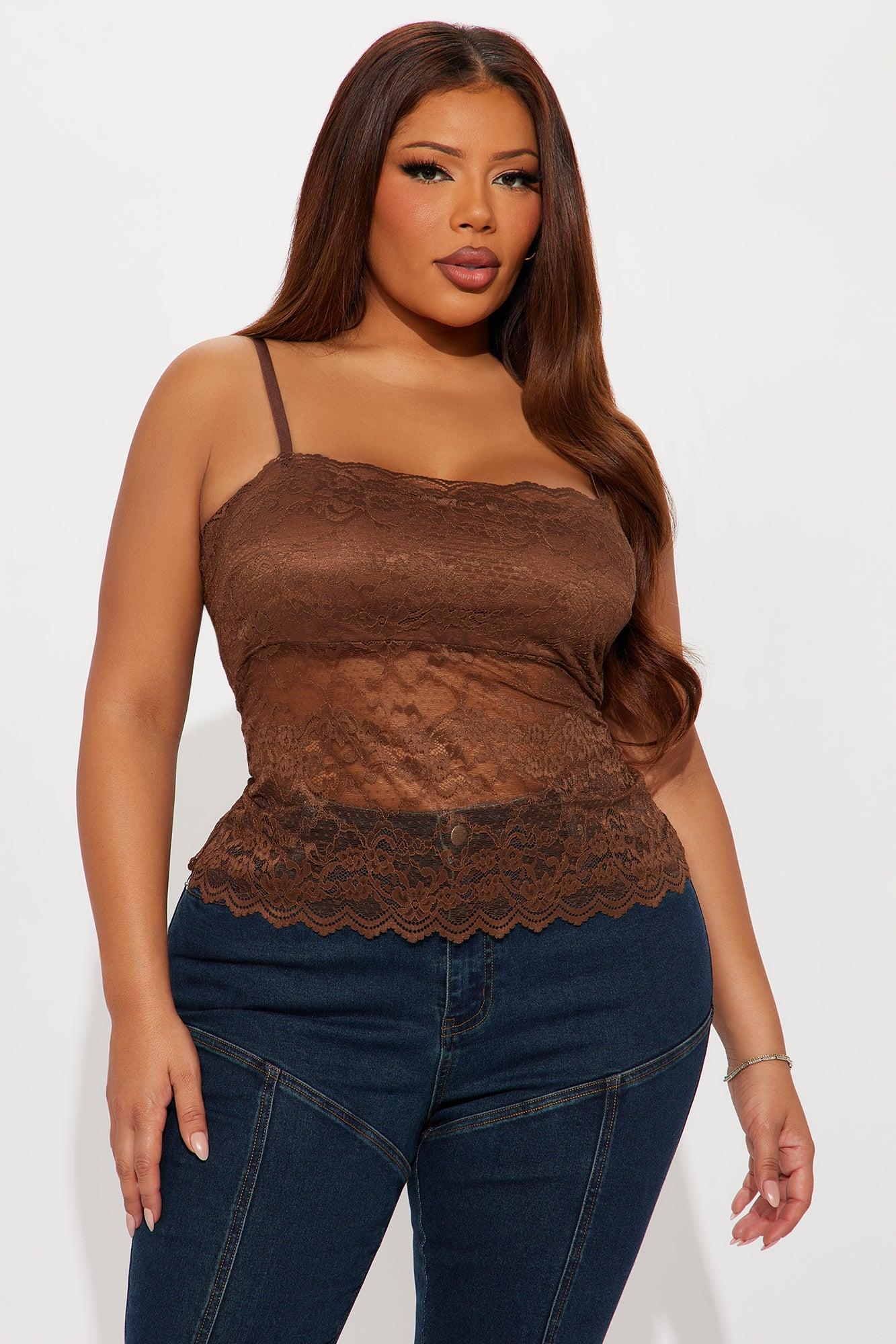 Bellerose Lace Cami Top - Chocolate Female Product Image
