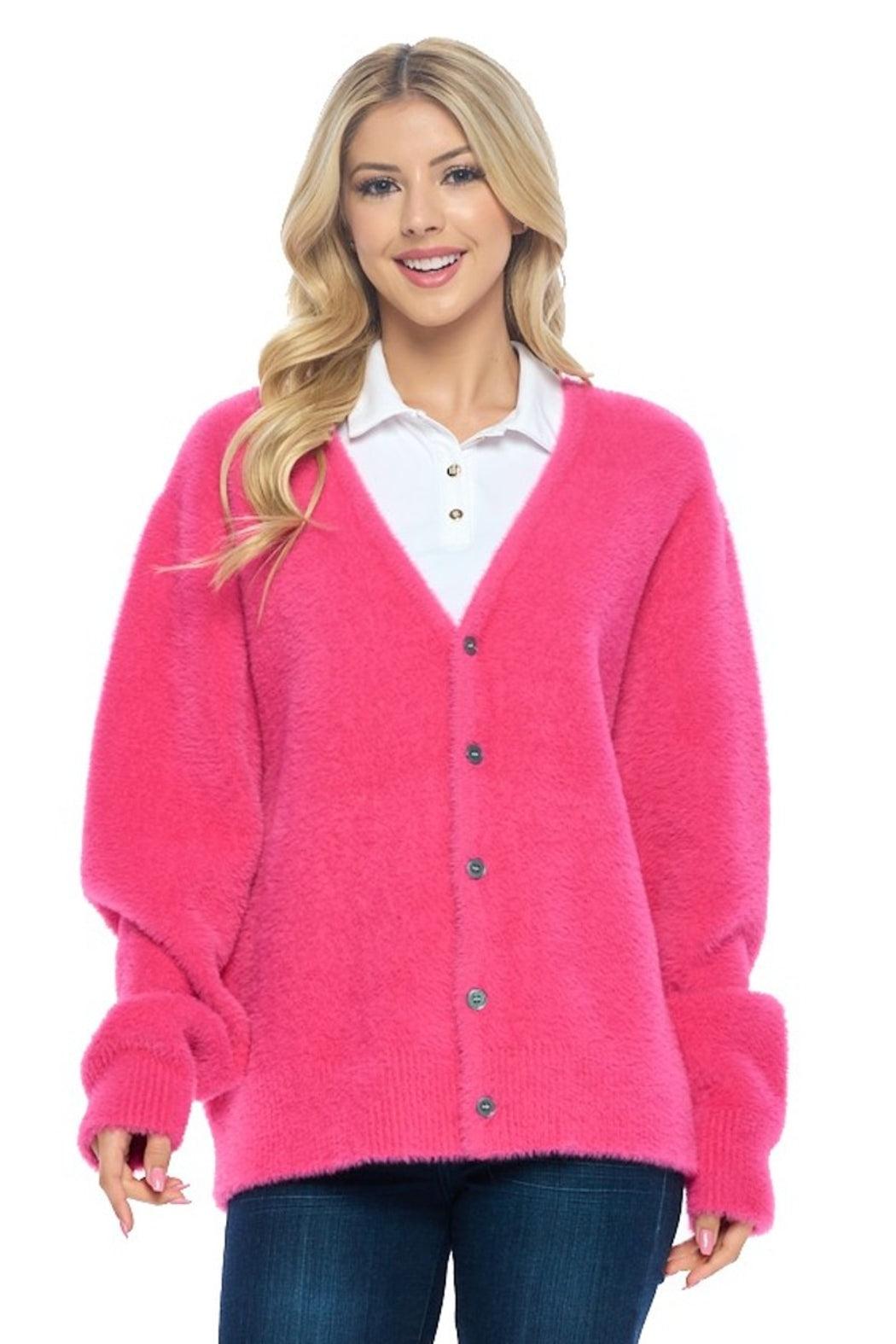 Open Front Fuzzy Sweater Product Image