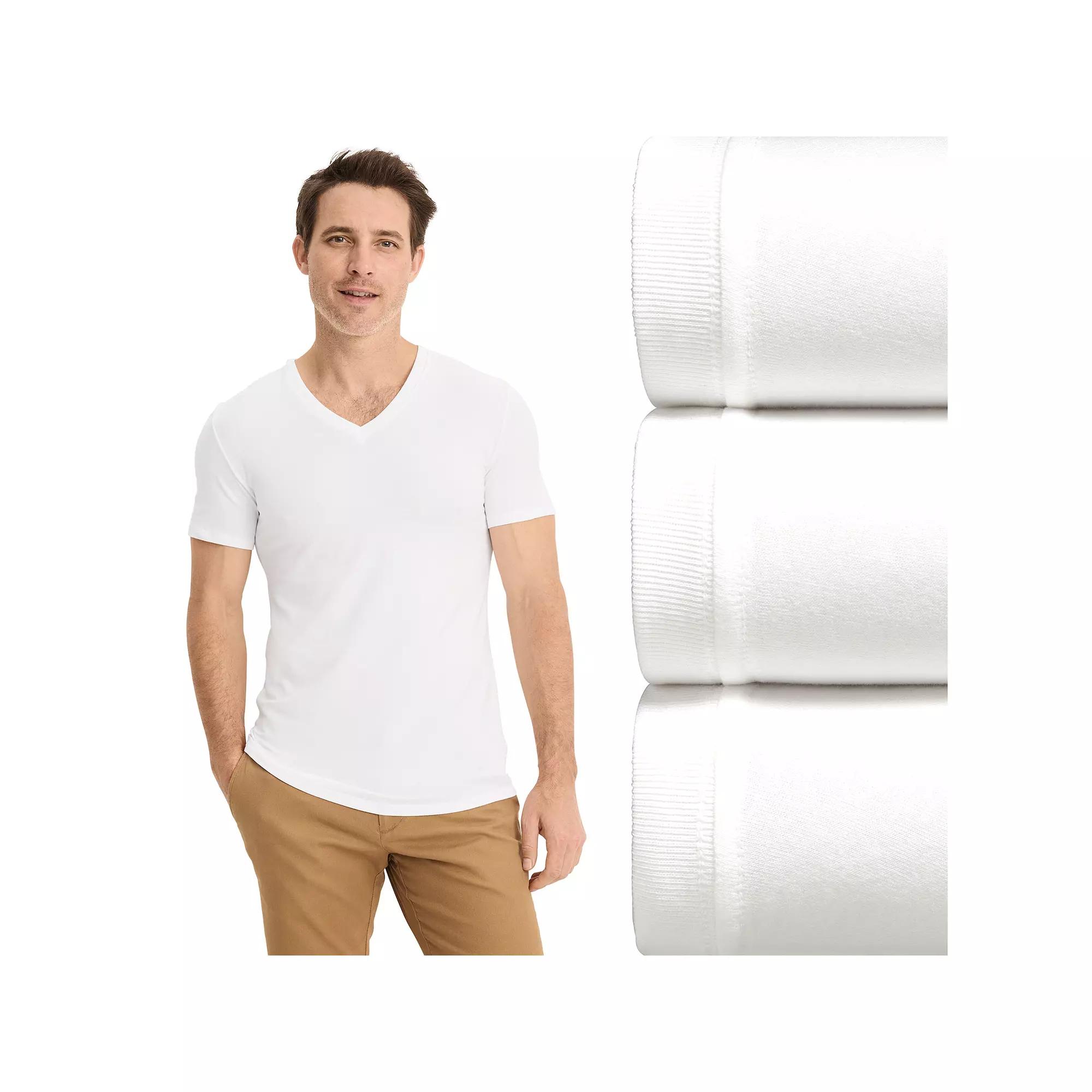 Men's Jockey 3-Pack Smooth Fit Cotton Stretch V-Neck Undershirt,  Product Image