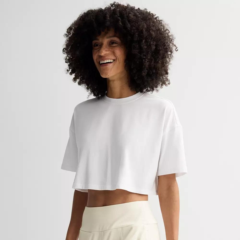 Women's FLX Boxy Raw Edge Restore T-Shirt, Size: XXL, Modern White Product Image