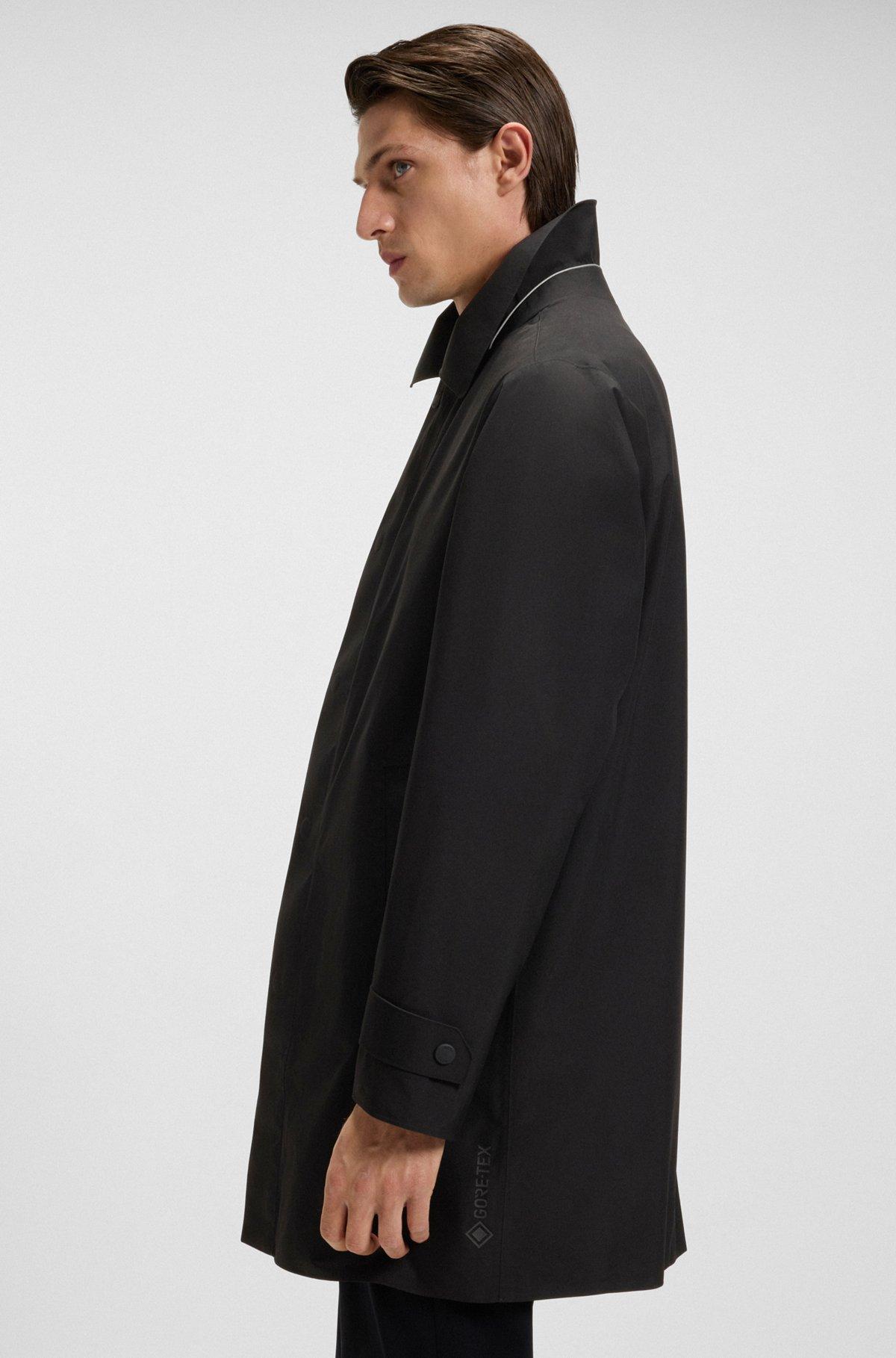 BOSS - GORE-TEX® water-repellent tailored coat with concealed zipper - Black Product Image