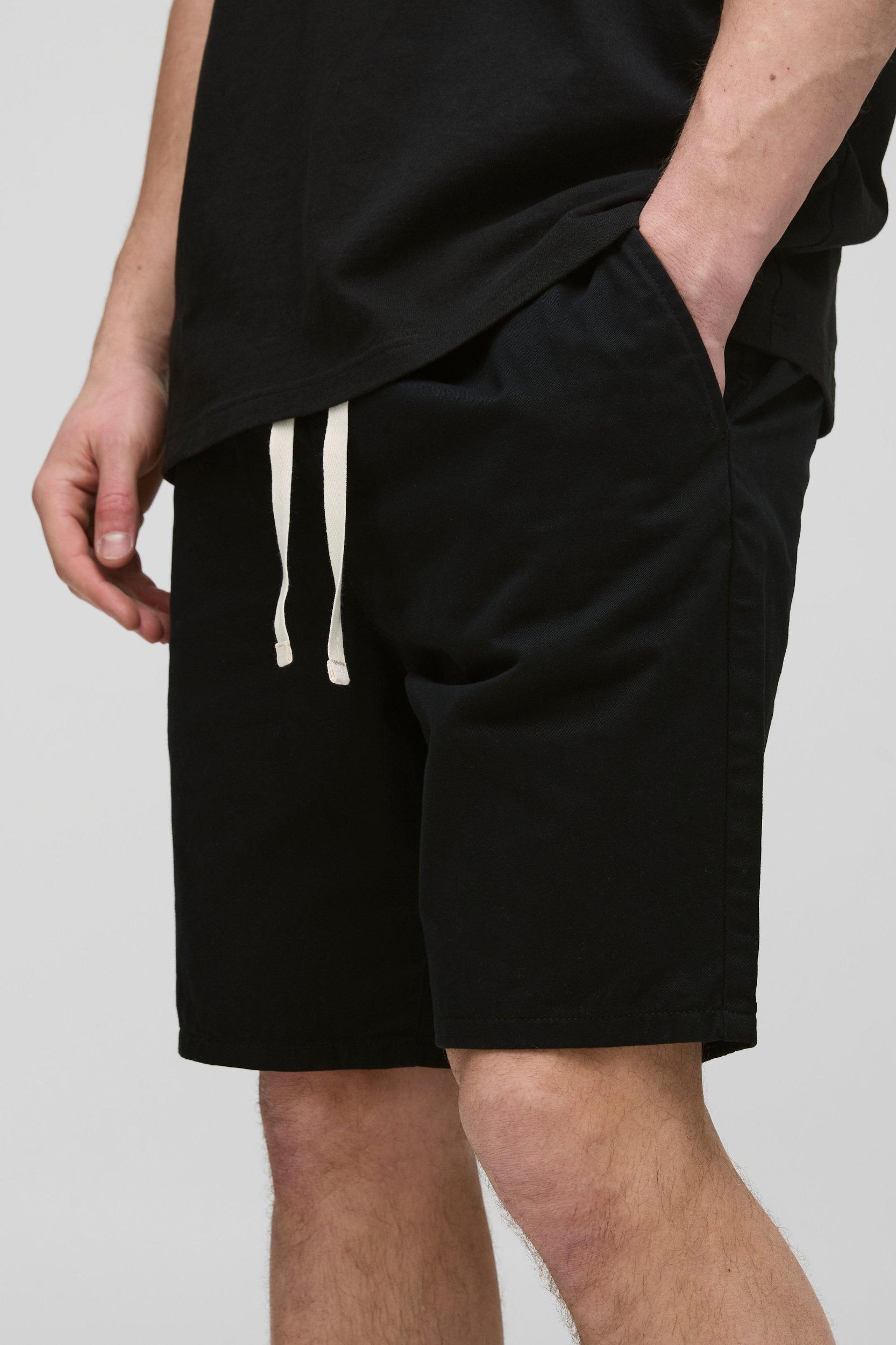 Tall Elasticated Waist Slim Fit Shorts | boohooMAN USA Product Image