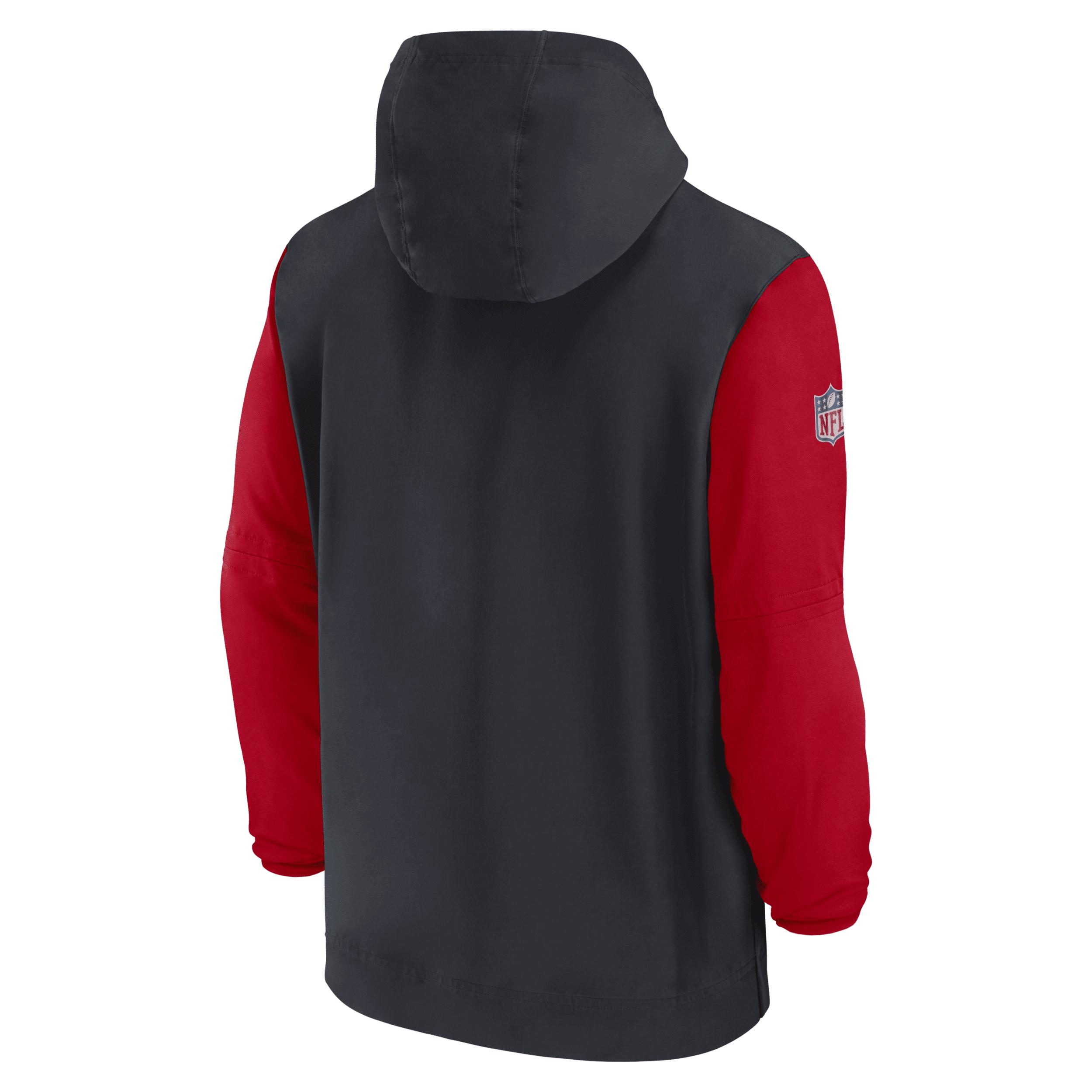 New York Giants Sideline Pre-Game Player Nike Mens NFL 1/2-Zip Hooded Jacket | 02EZ073K8I-50K Product Image