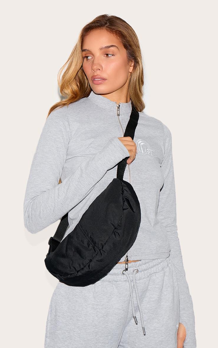 Black Nylon Simple Cross Body Bag Product Image