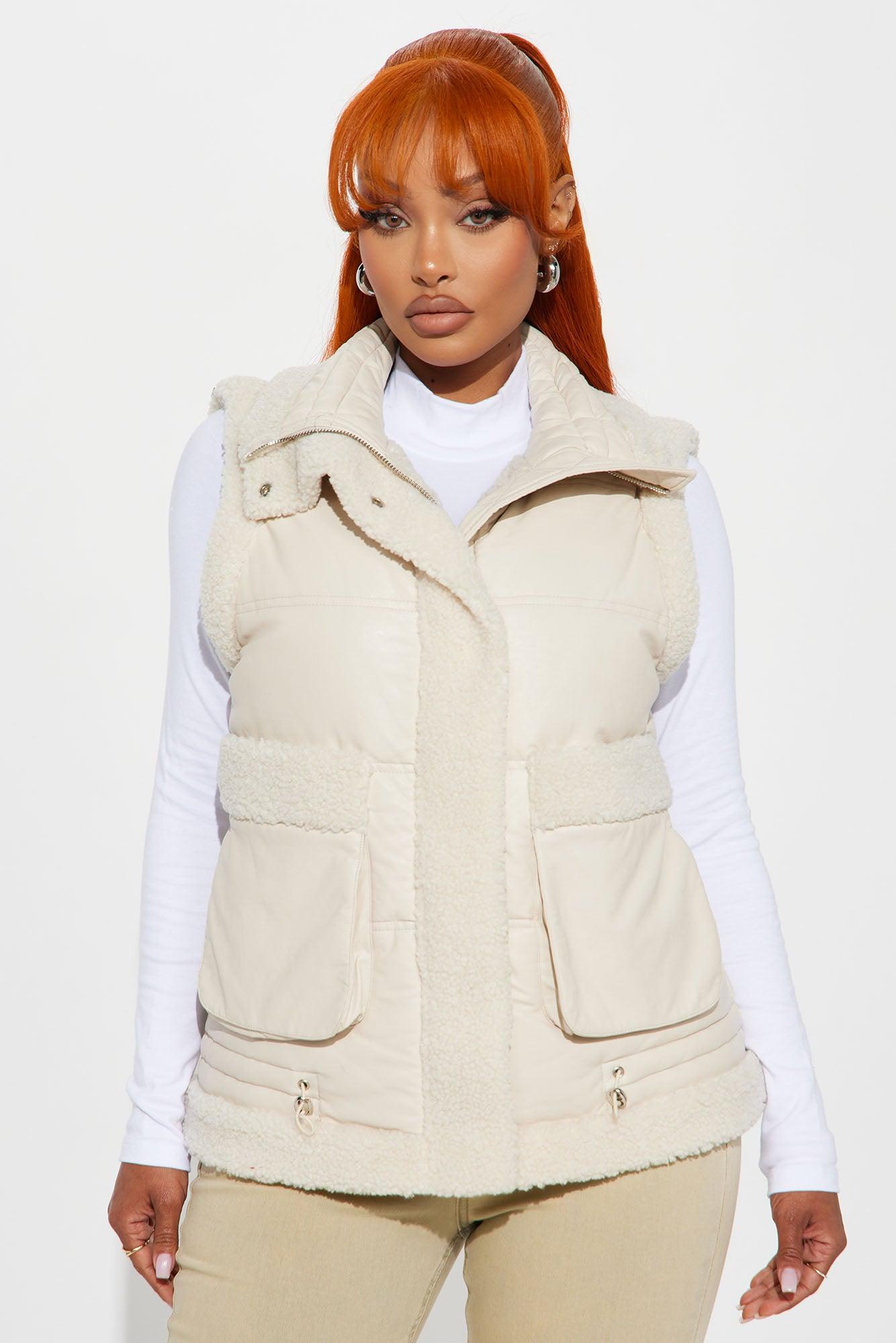 Aspen Glow Puffer Vest - Cream Product Image