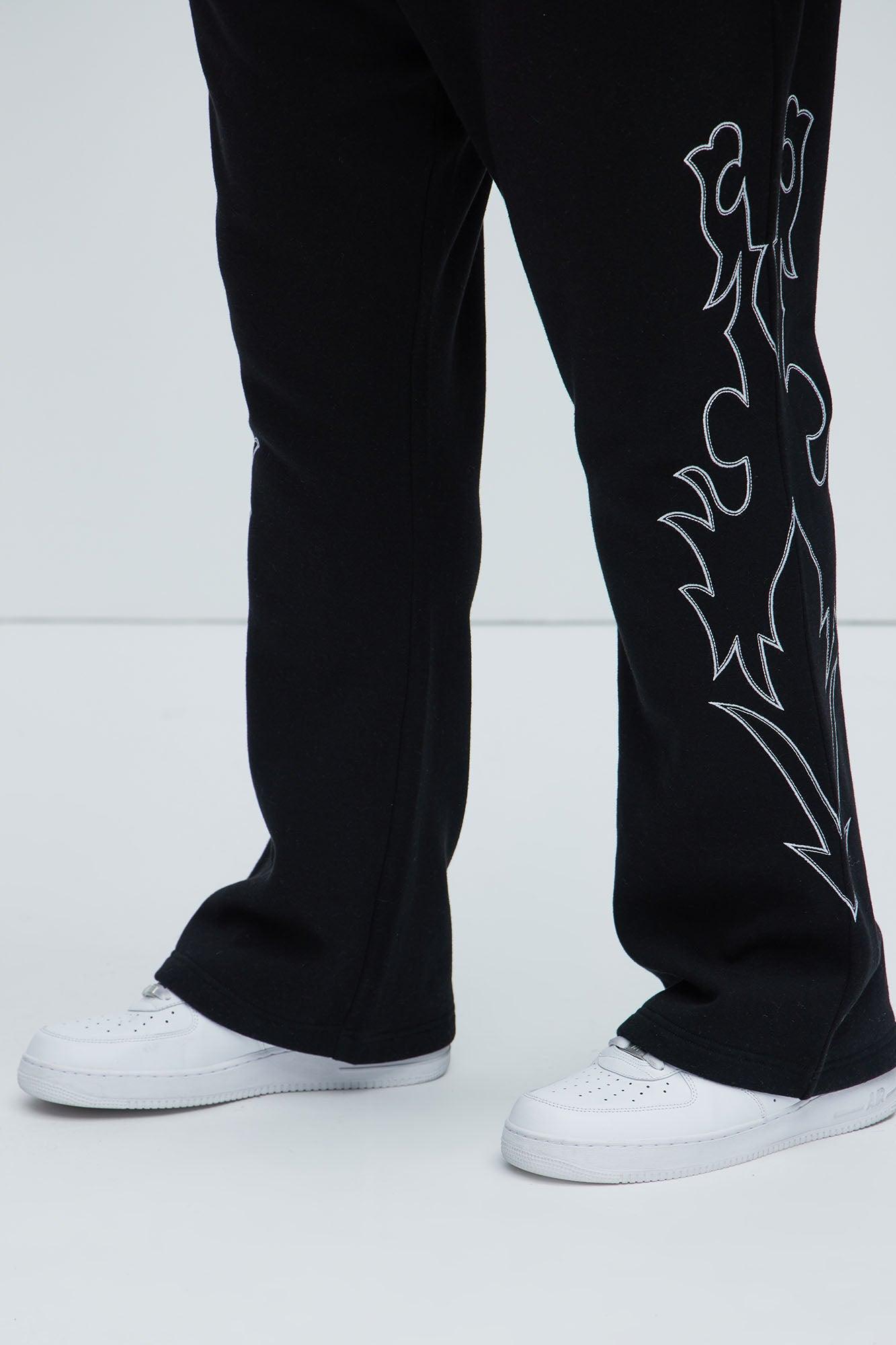 Tyson Western Skinny Flare Sweatpants - Black Product Image