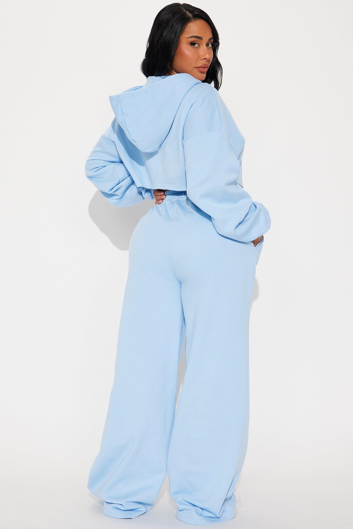 On The Way Sweatpant Set - Light Blue Product Image