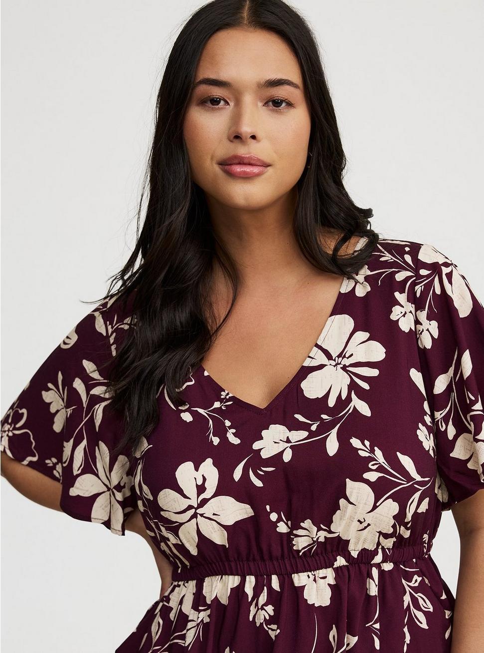 Challis V-Neck Mini Dress Product Image