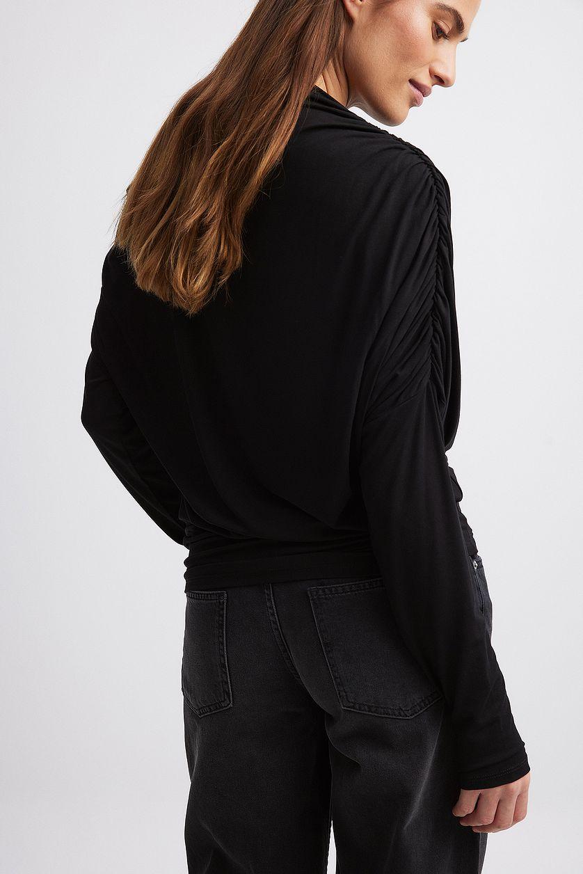 Dropped Shoulder Draped Jersey Top Product Image