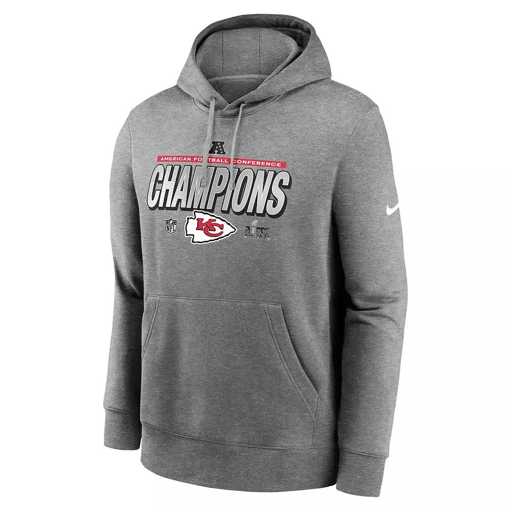 Men's Nike Kansas City Chiefs 2024 AFC Champions Locker Room Trophy Collection Pullover Hoodie, Size: Medium, Char Product Image