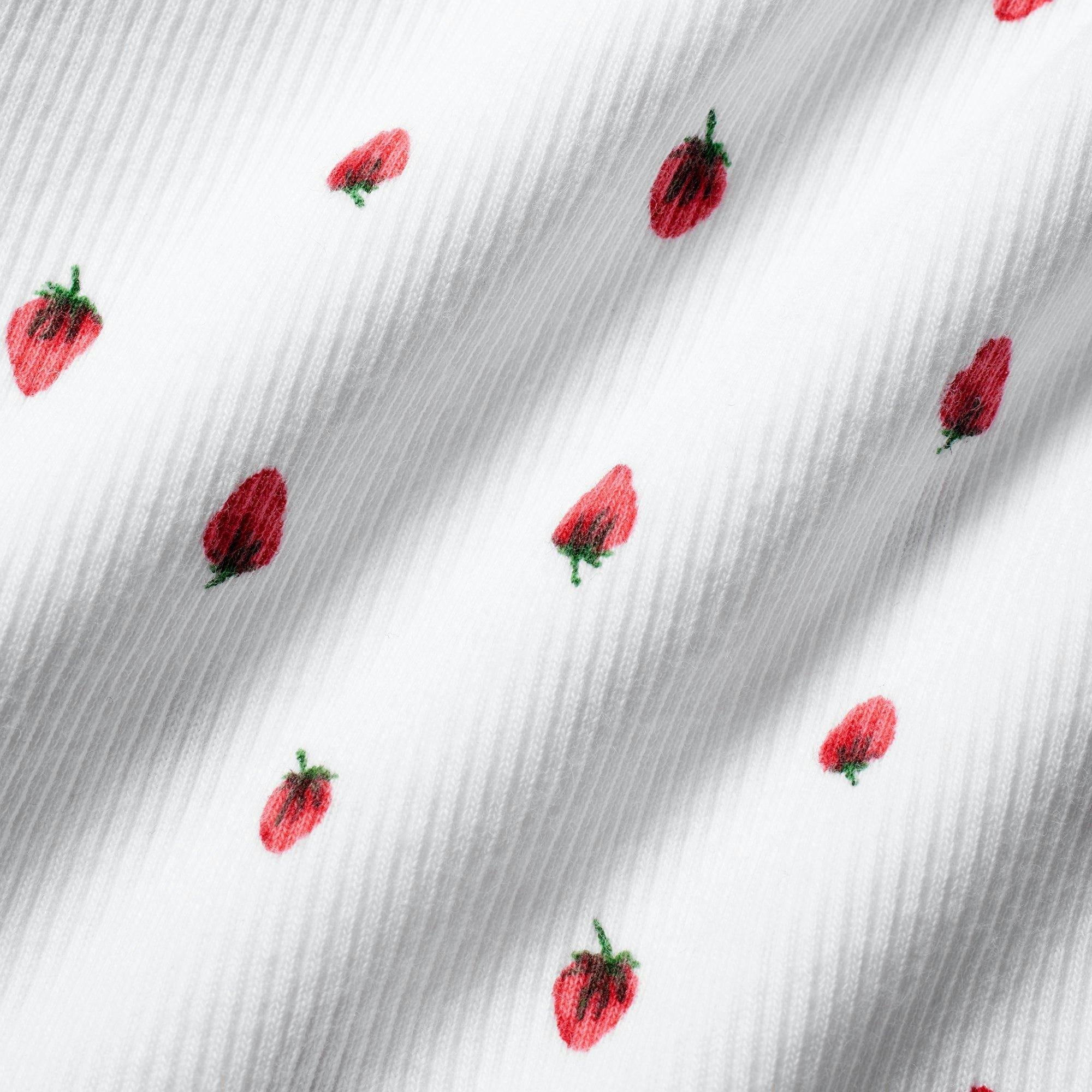 COTTON RIB LOOSE BOXER | SNOW STRAWBERRY PRINT Product Image