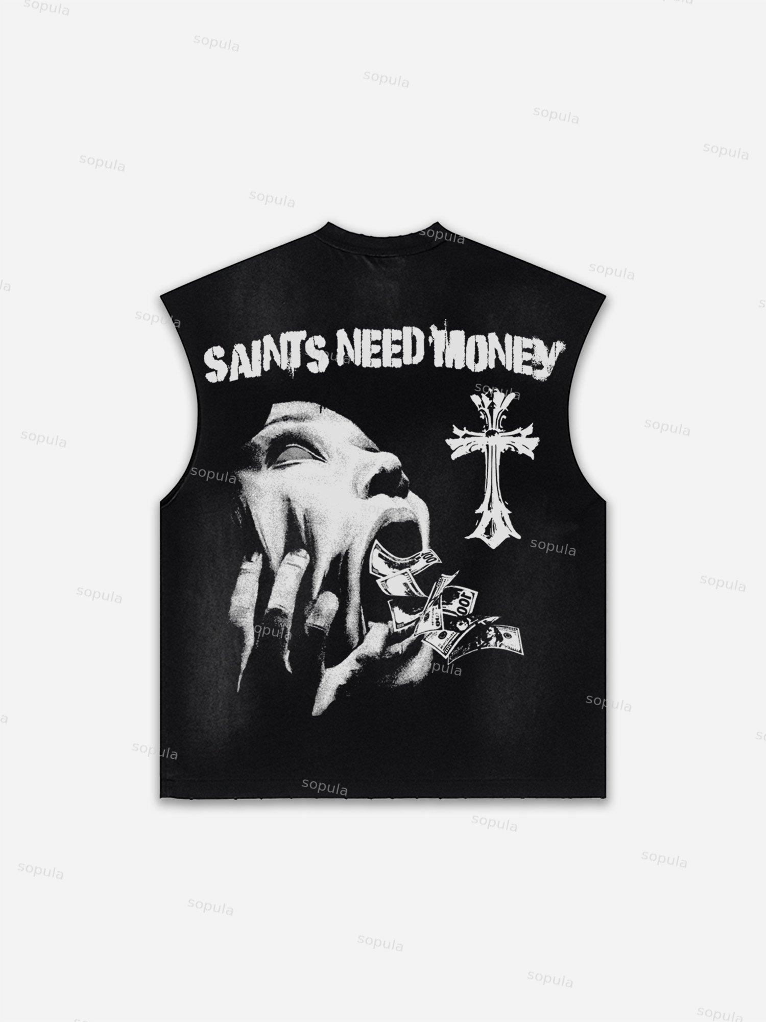 Basketball Dreams Boys Print Distressed Tank Top Product Image