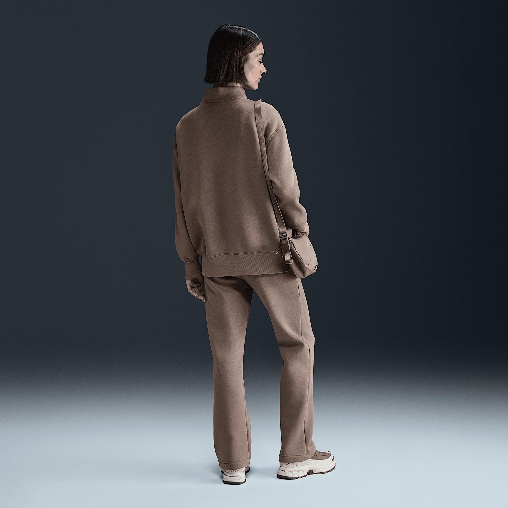 Womens Nike Sportswear Phoenix Fleece Oversized 1/4-Zip Long Sweatshirt | HJ0931-063 Product Image