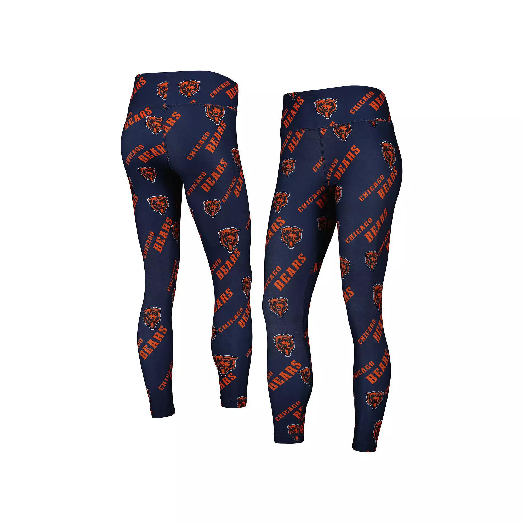 Women's Concepts Sport Navy Chicago Bears Breakthrough Allover Print Lounge Leggings,  Product Image