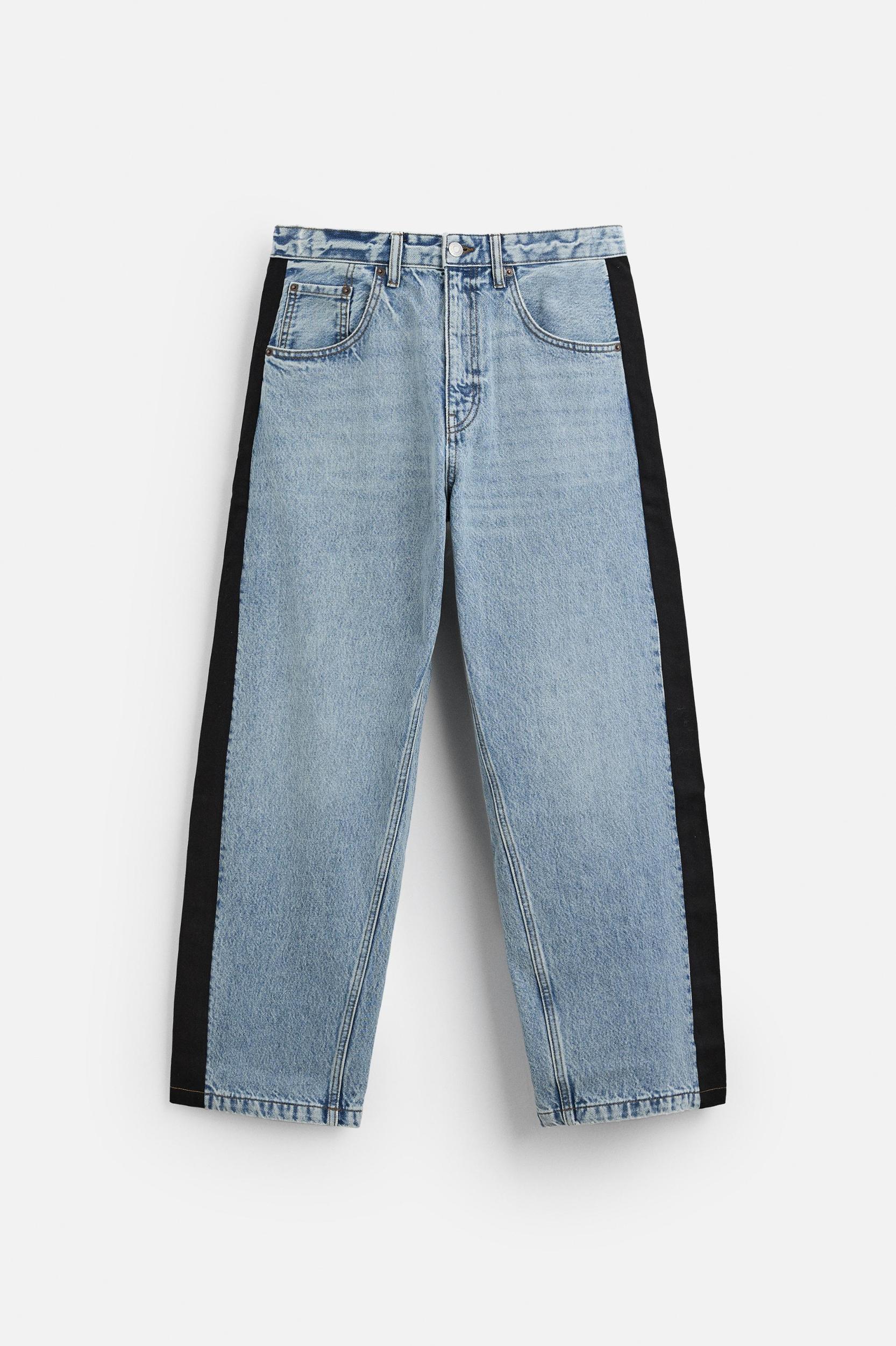 BAGGY FIT STRIPE JEANS Product Image