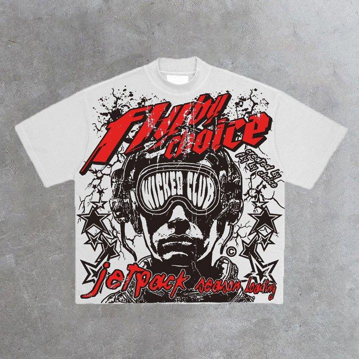 Vintage Fly By Choice Death In Red Graphic Cotton T-Shirt Product Image